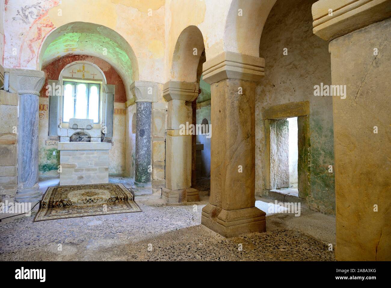 Interior Of Pre Romanesque Church Of San Salvador De