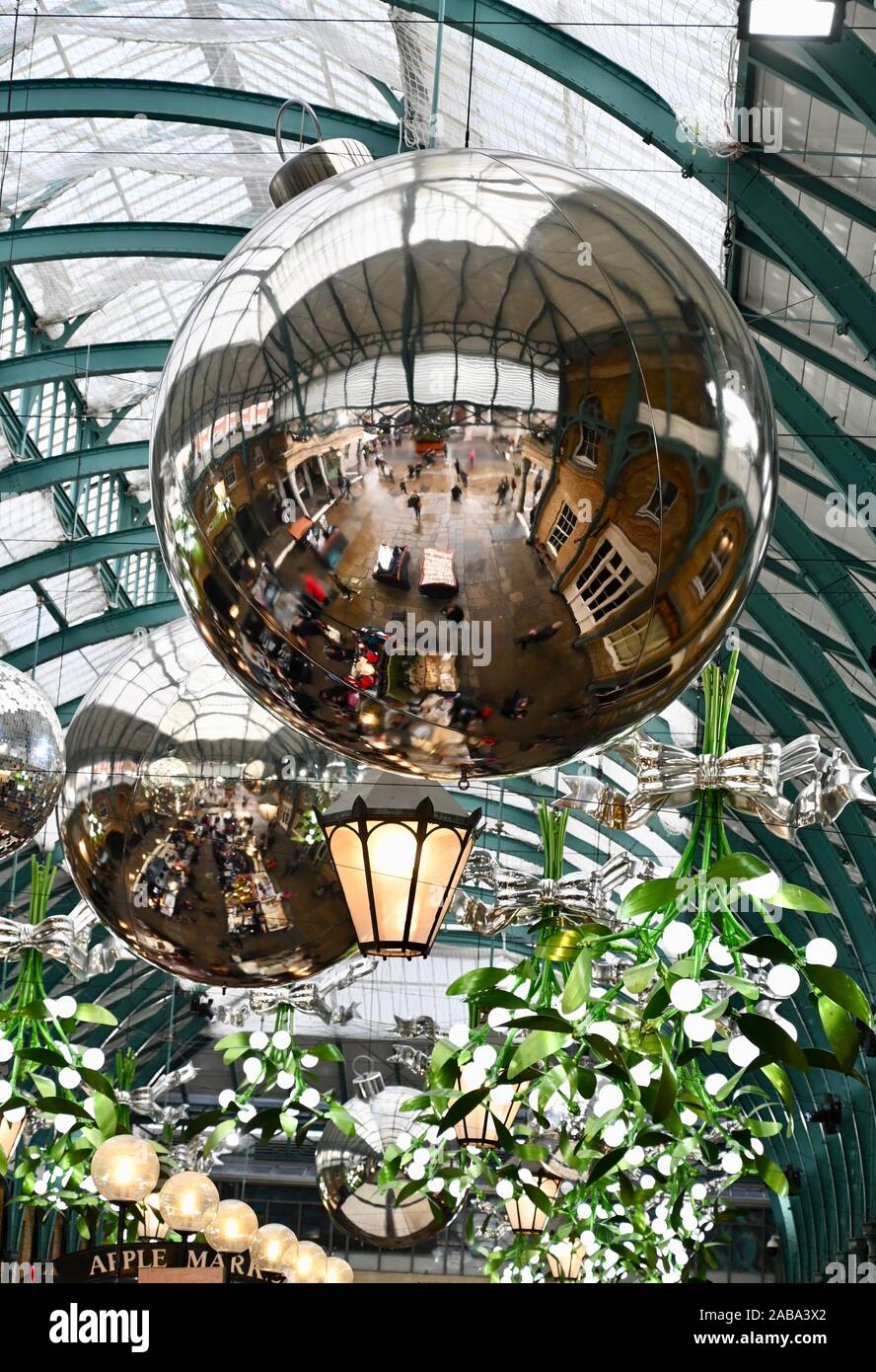 Giant Baubles Christmas Decorations Covent Garden Piazza And