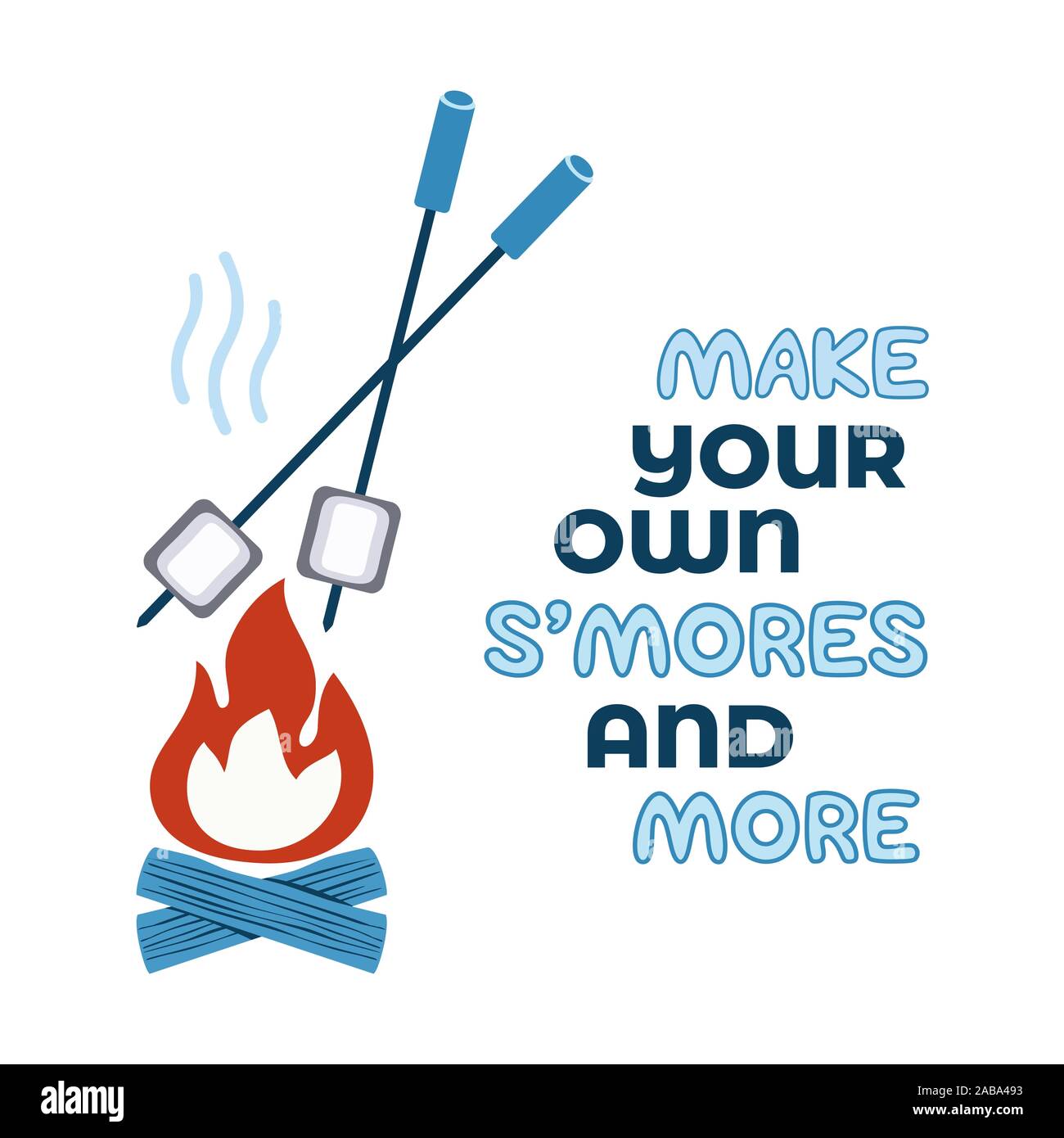 S'mores cozy station welcome sign vector icon Stock Vector Image & Art ...