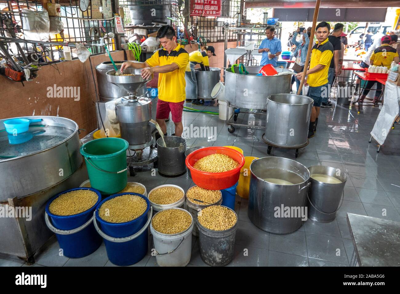 Tofu factory in Bukit Koman, Raub, Pahang, Malaysia Stock Photo Alamy