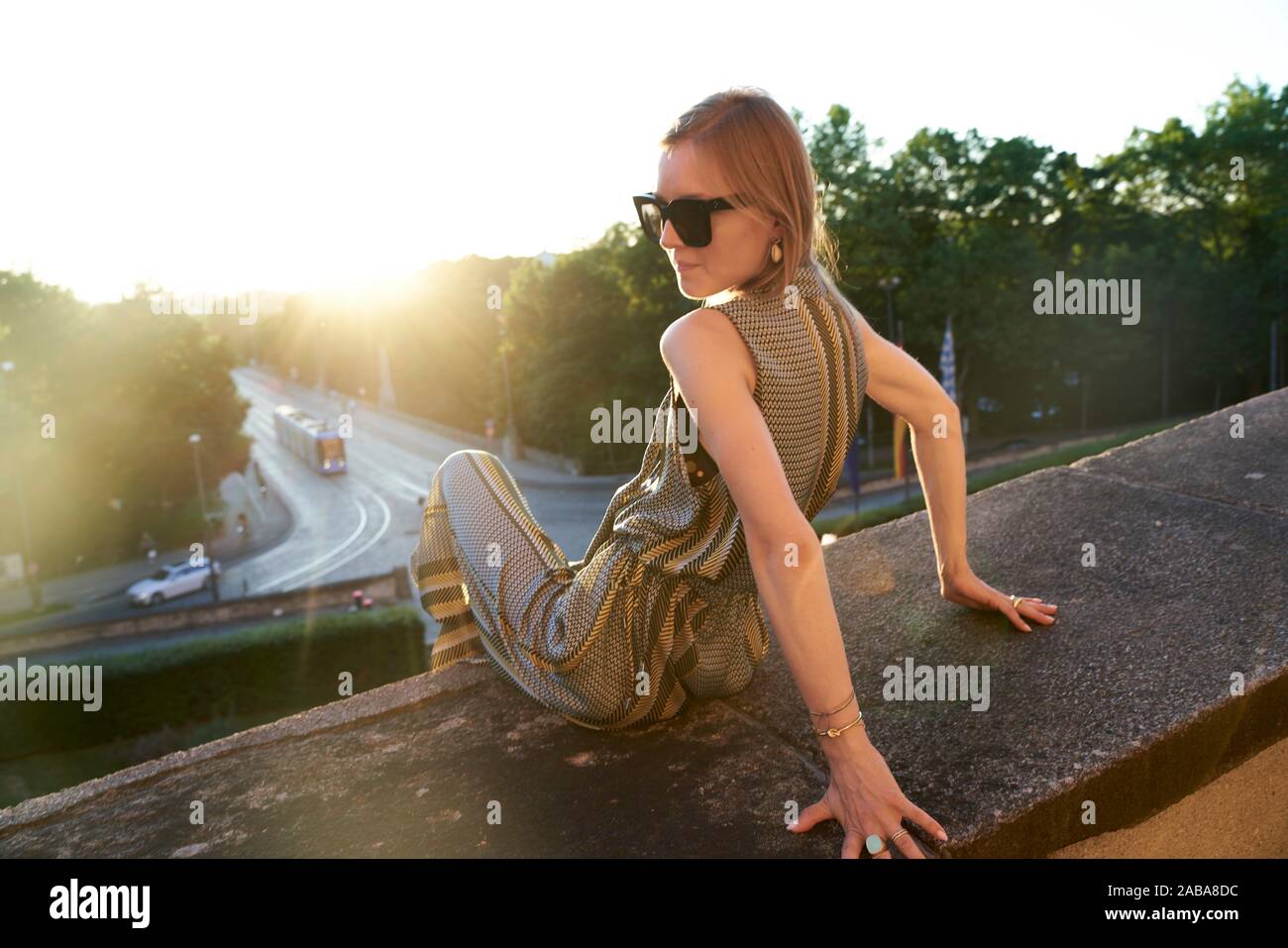 Woman in Munich, Germany. Stock Photo