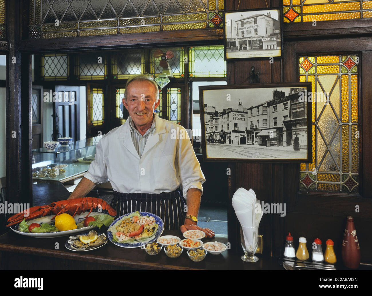 Robert's Oyster Bar. Blackpool, Lancashire, England, UK, circa 1998 Stock Photo