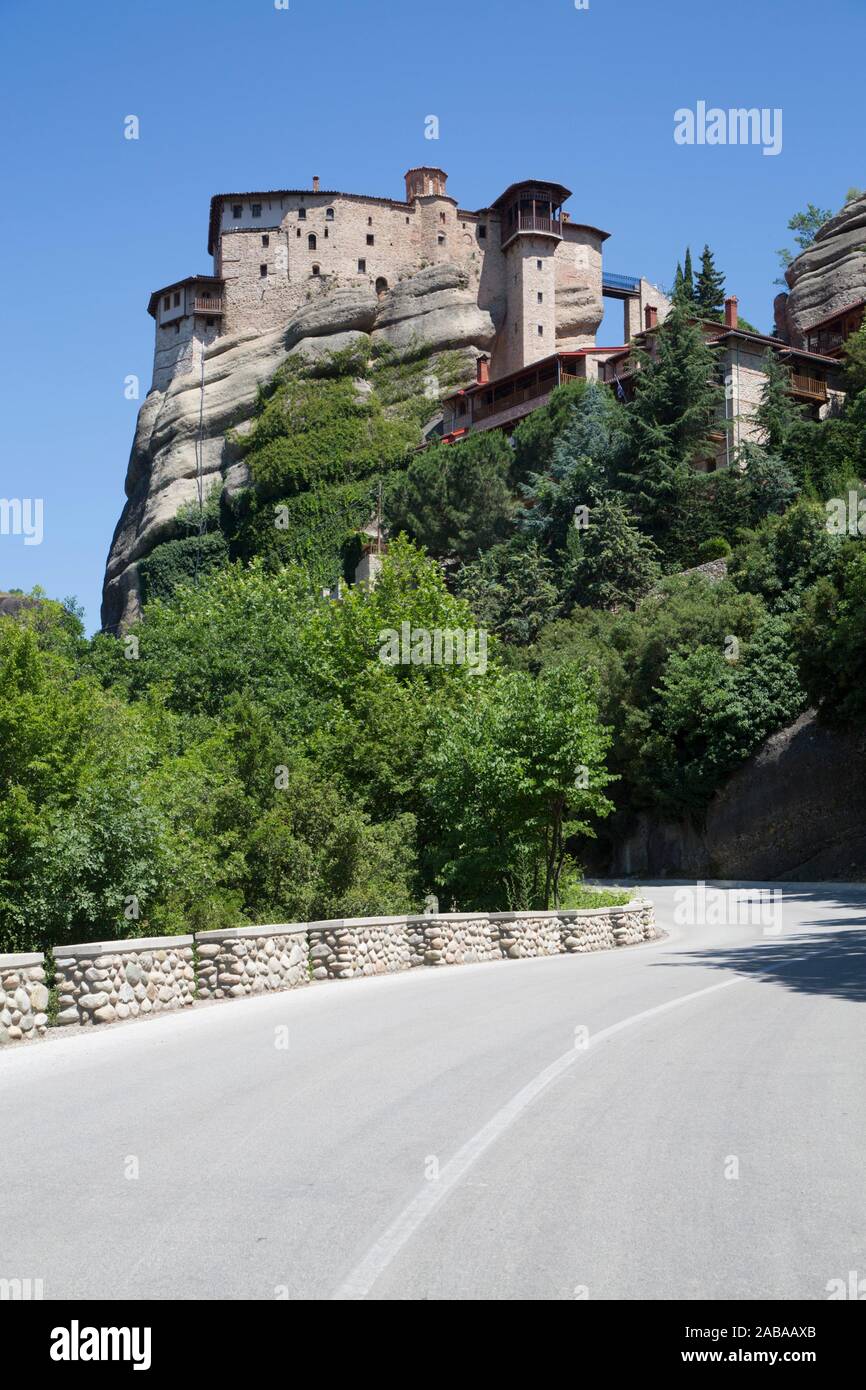 Holy Monastery of Rousanou, Meteora, UNESCO World Heritage Site, Thessaly, Greece Stock Photo