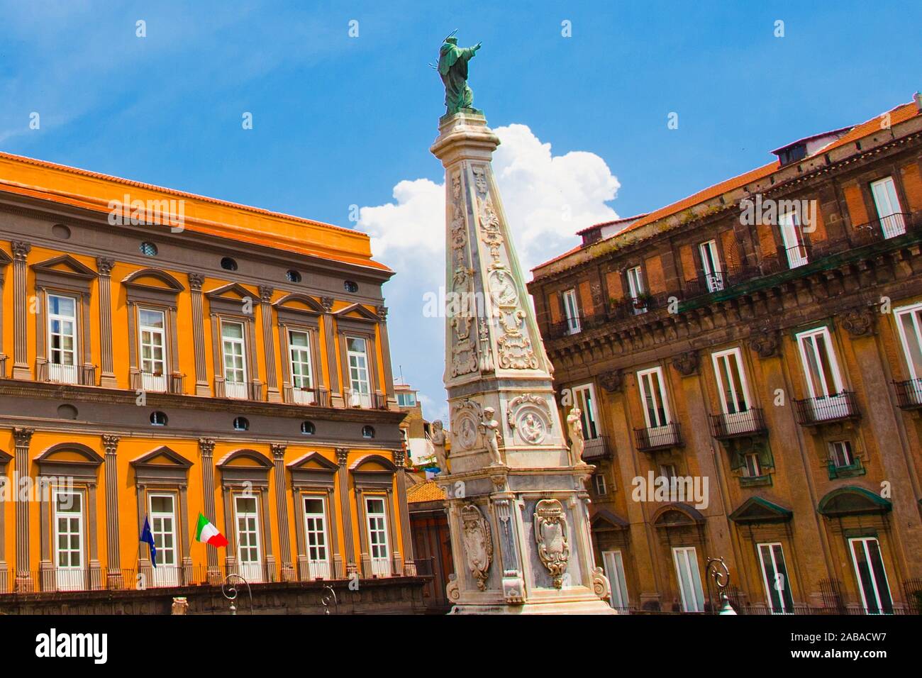Saint Dominic square from Church of San Domenico Maggiore, Naples city