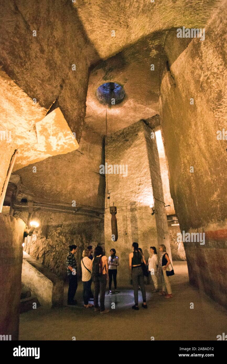 Bomb Naples Underground Napoli Sotterranea Piazza San Gaetano Square Naples City Campania Italy Europe Stock Photo Alamy