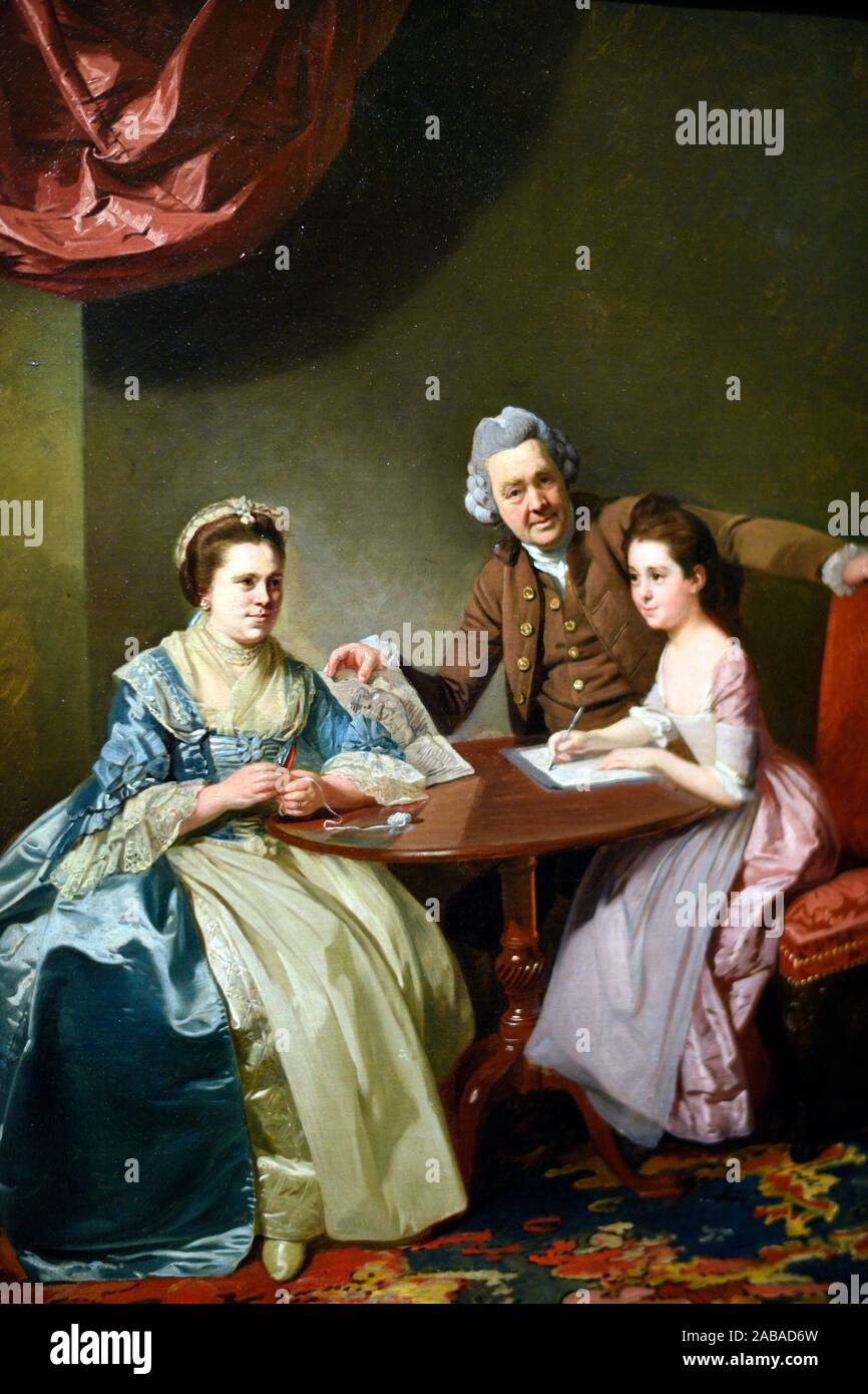 Mr and Mrs Dalton and their Niece Mary de Heulle,1765, oil on canvas, by Johan Zoffany (1733-1810),Tate Gallery,London,England. Stock Photo