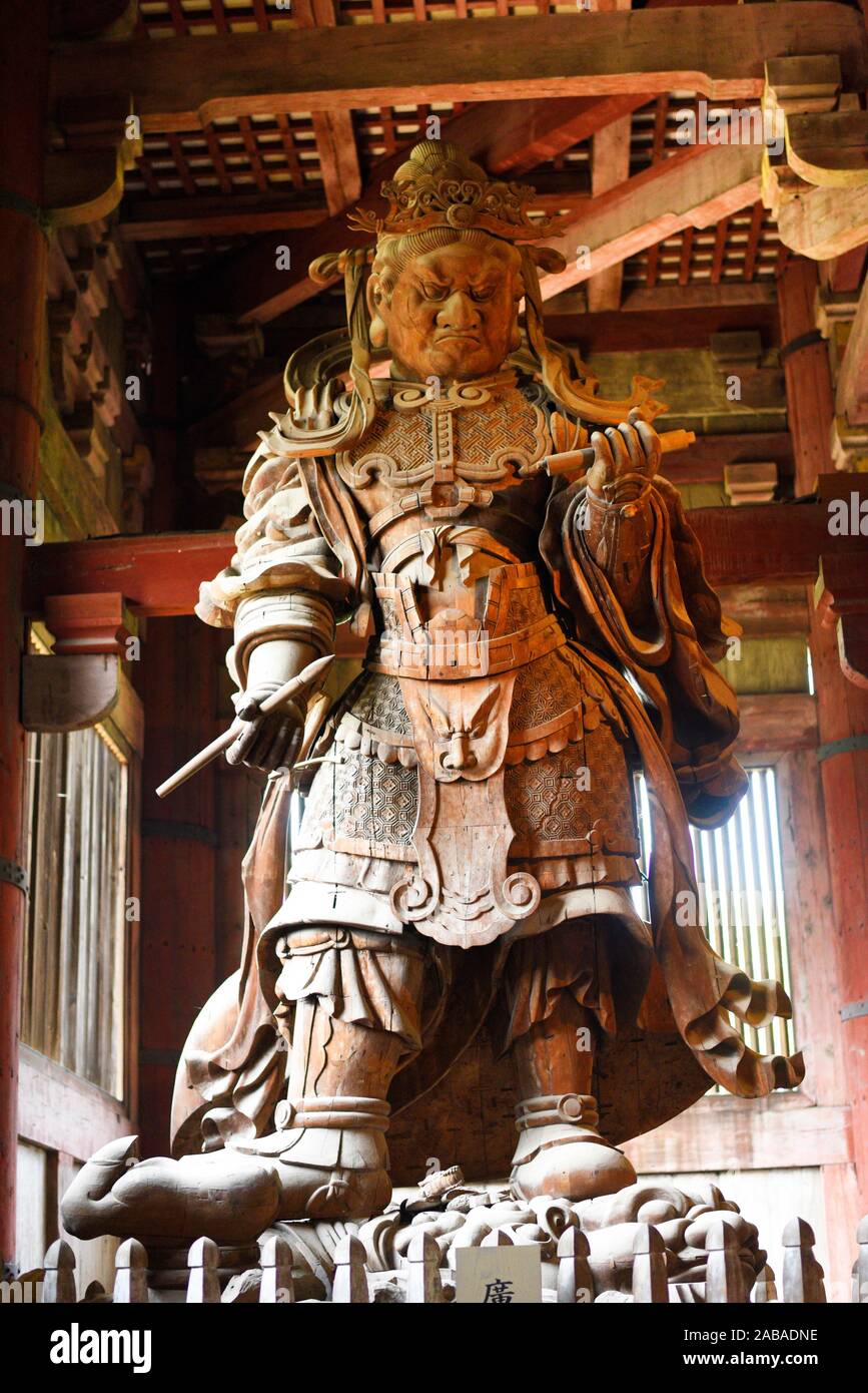 Temple guardian statue todai ji temple hires stock photography and