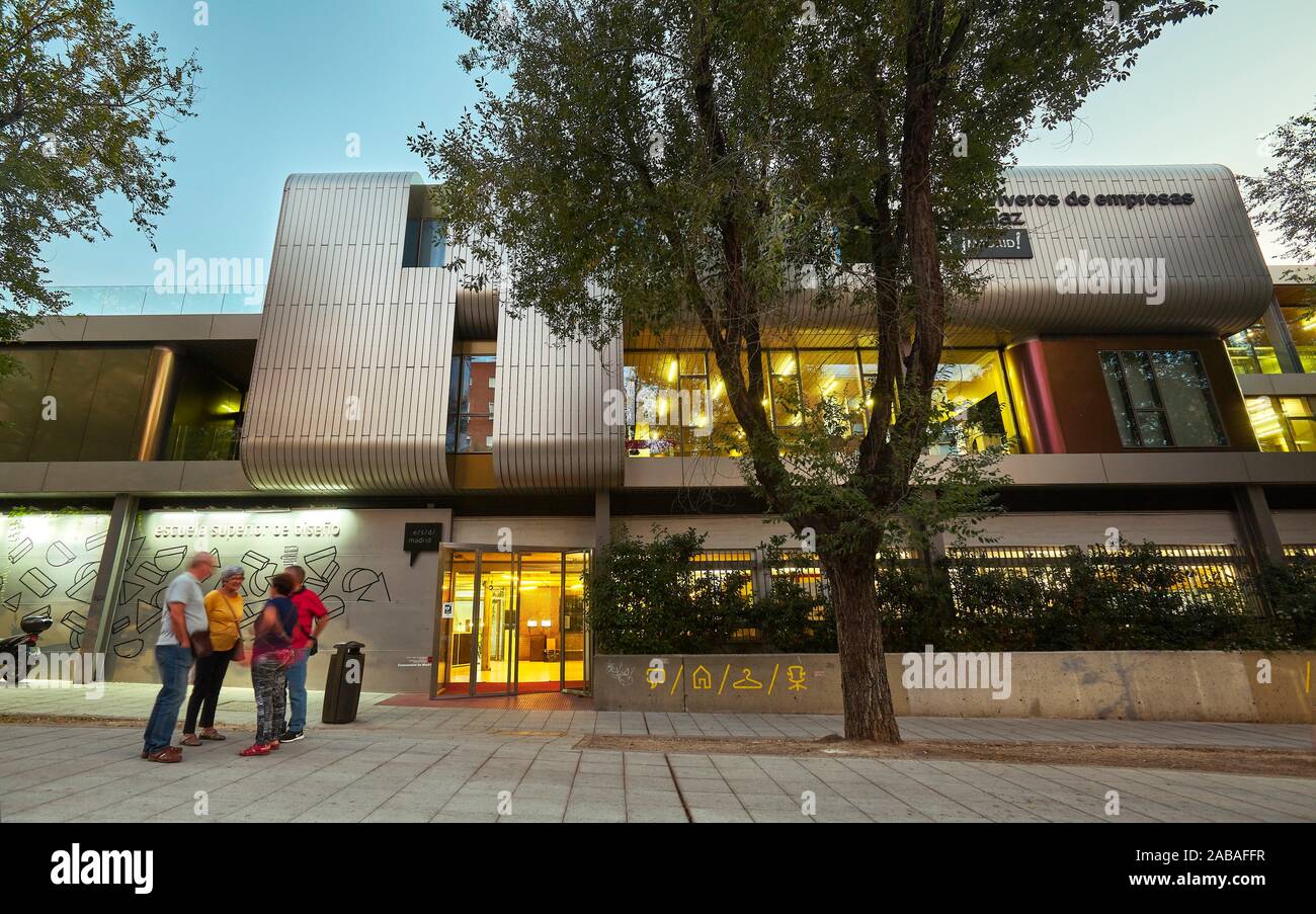 Escuela Superior de Diseño. Moratalaz. Madrid. Spain Stock Photo - Alamy