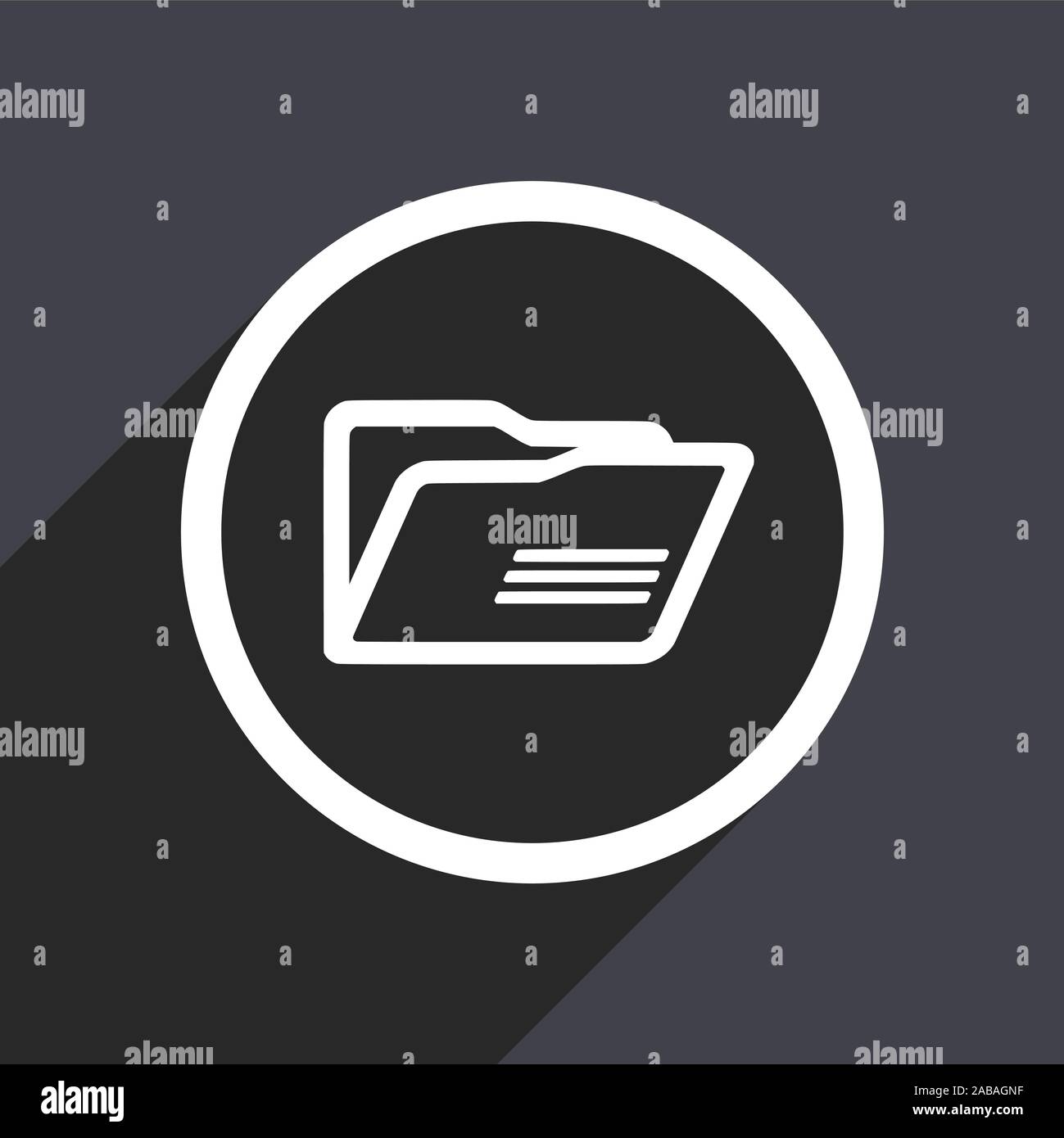 flat design folder modern vector icon Stock Vector Image & Art - Alamy