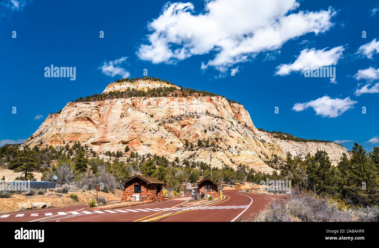 The East Entrance to Zion National Park Stock Photo