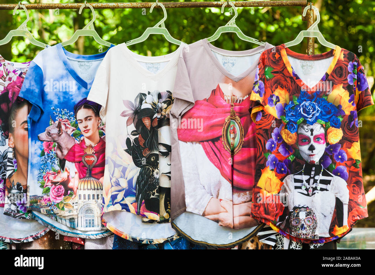 Souvenir marketplace on the grounds of the Chichen Itza cultural site on the Yucatan peninsula of Mexico Stock Photo