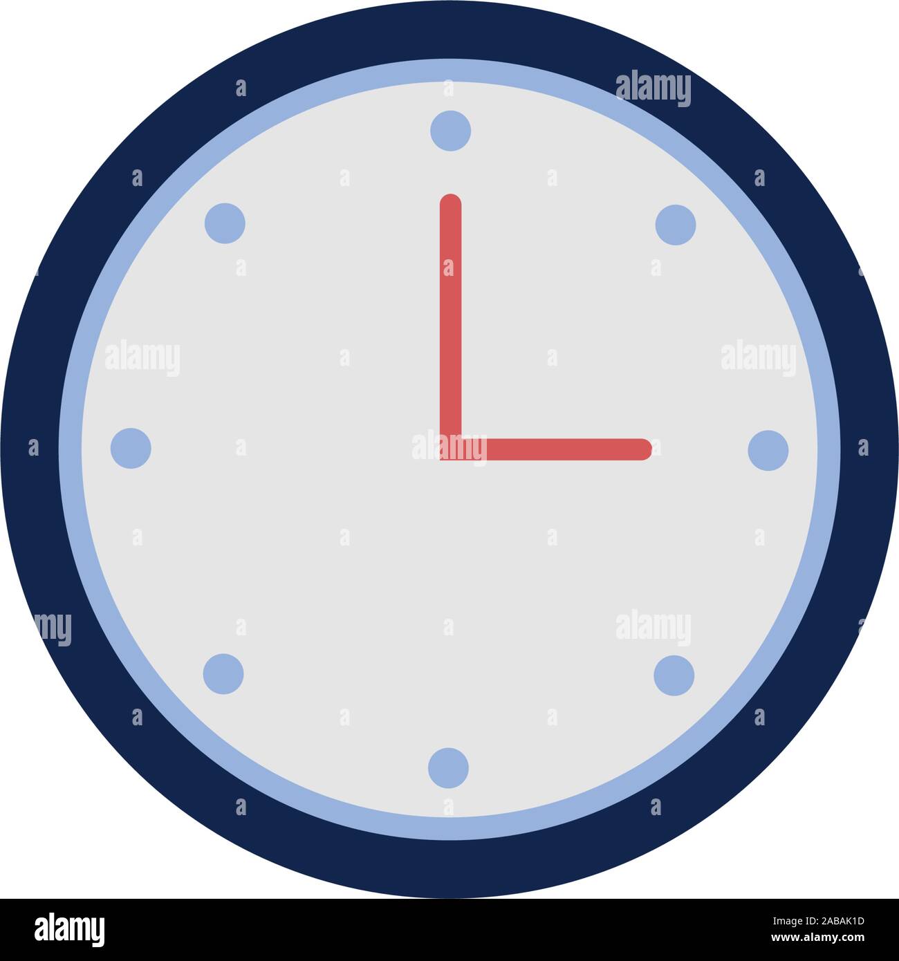 time clock flat style icon vector illustration design Stock Vector ...