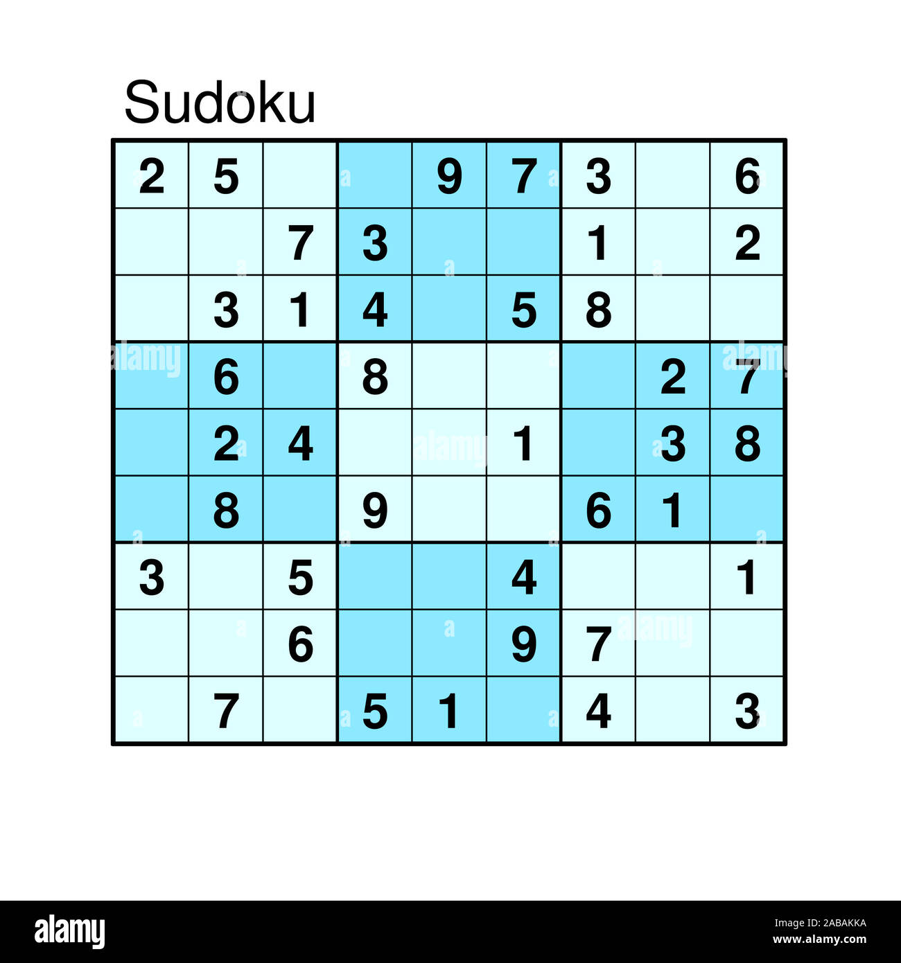 An illustration of a Sudoku mental game Stock Photo