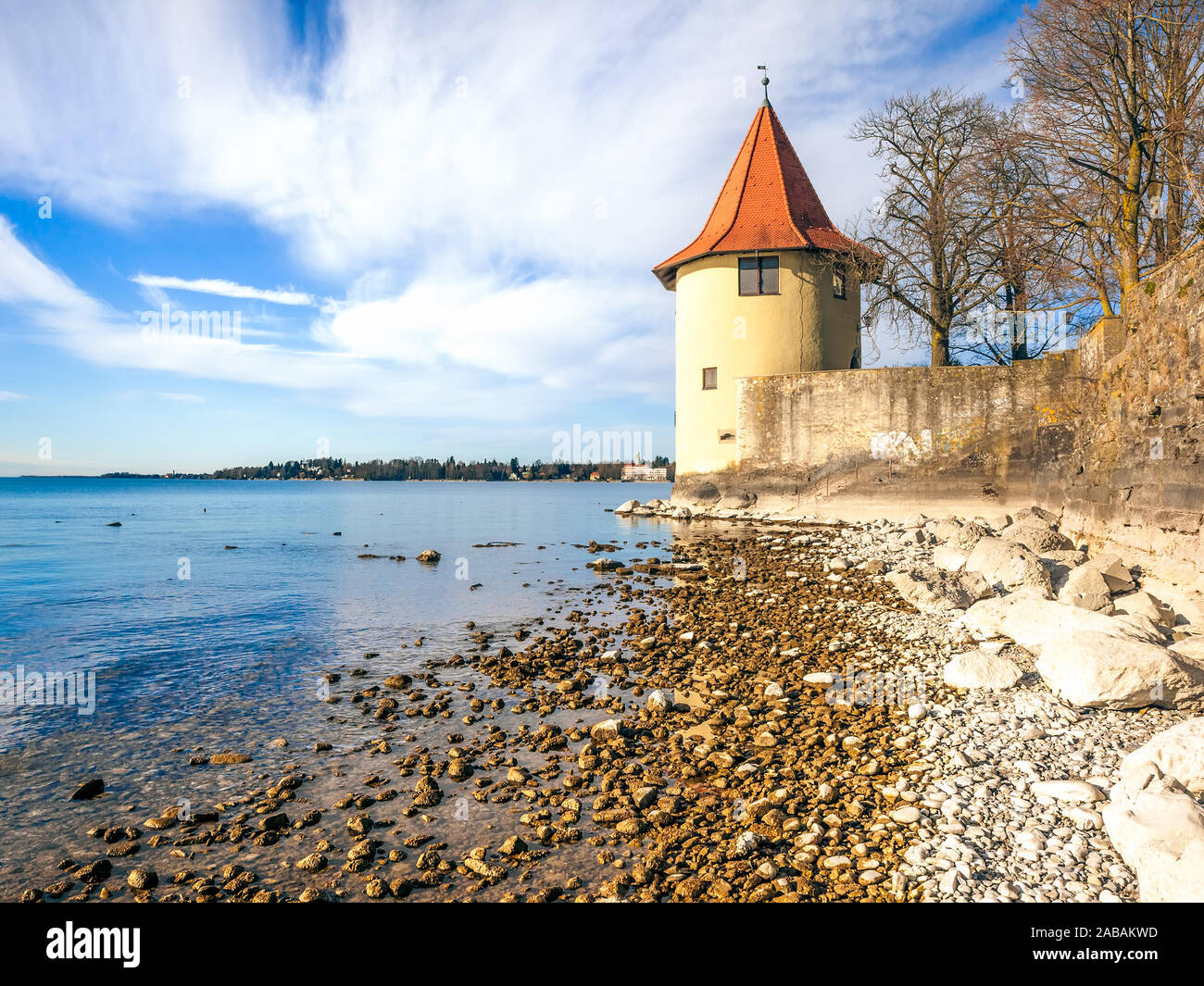 Ein Blick auf den Pulverturm in Lindau, Deutschland Stock Photo