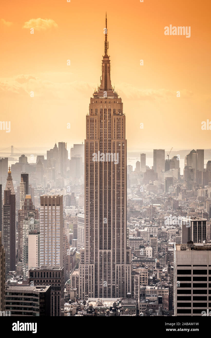 Das Empire State Building in New York, Amerika Stock Photo
