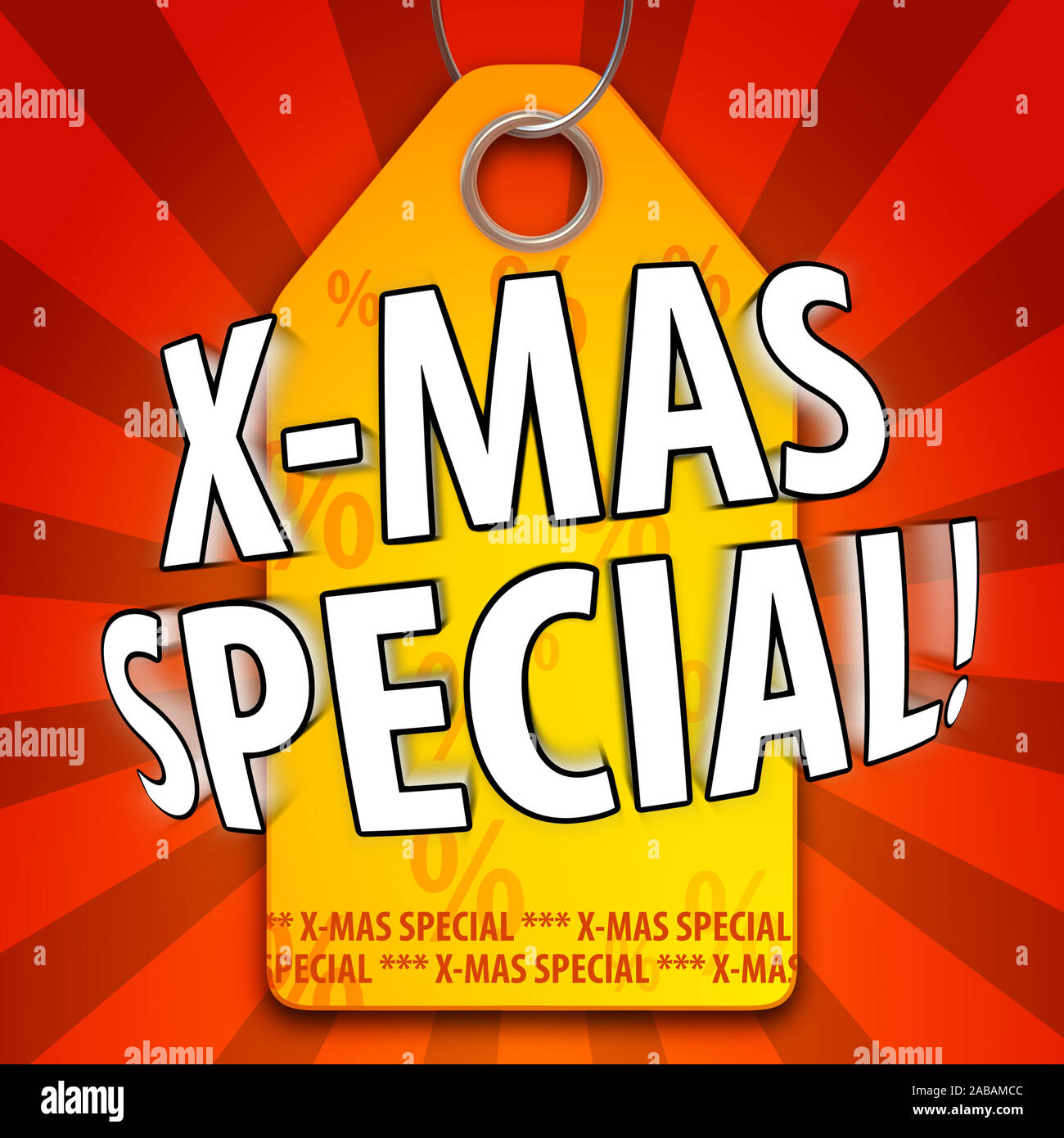 Ein Verkaufsschild mit der Aufschrift: 'X-Mas Special' Stock Photo