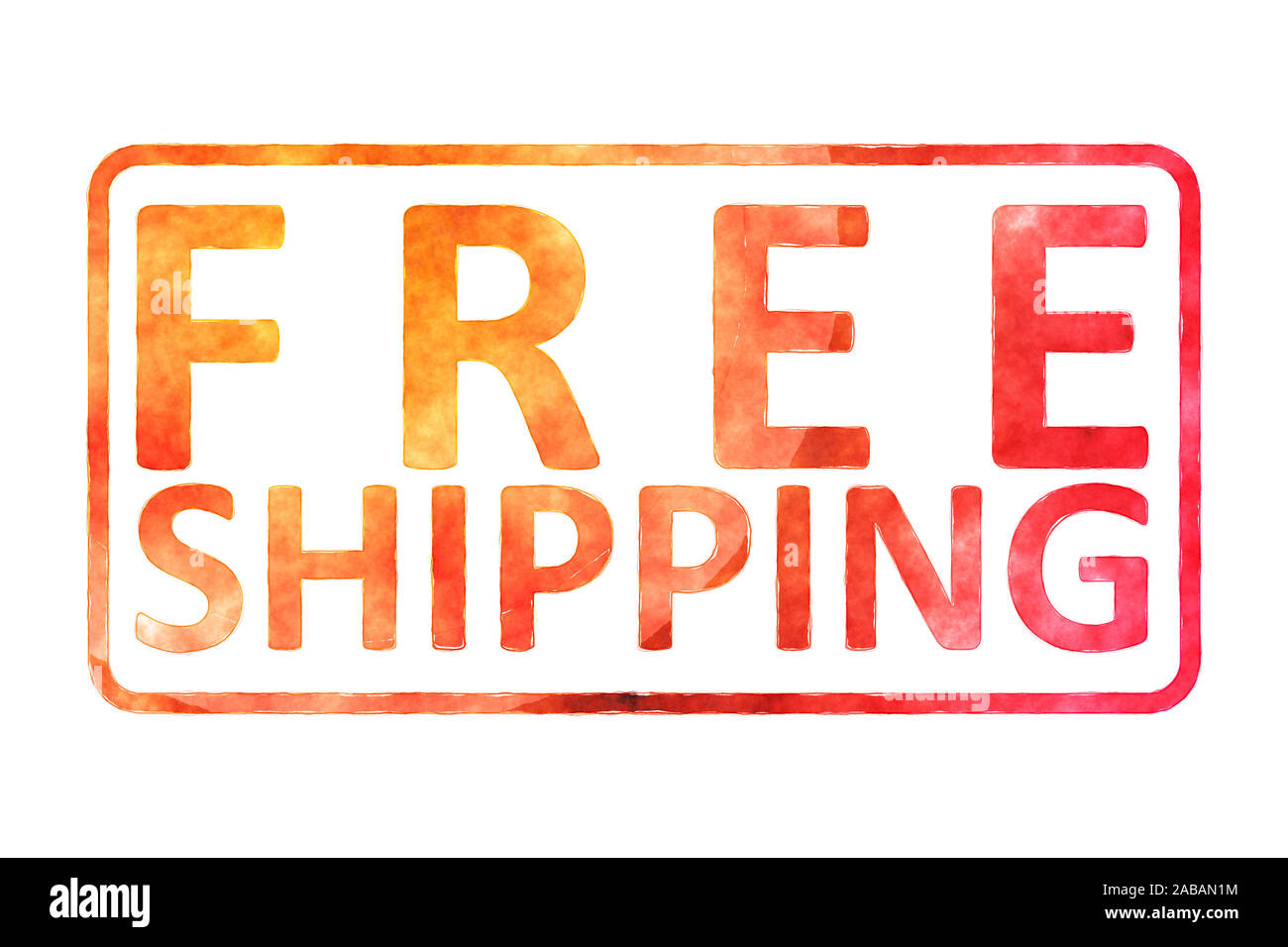 Ein Symbol mit der Aufschrift 'Free Shipping' Stock Photo