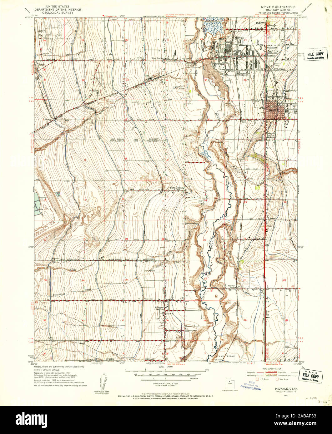 Map of midvale hi-res stock photography and images - Alamy