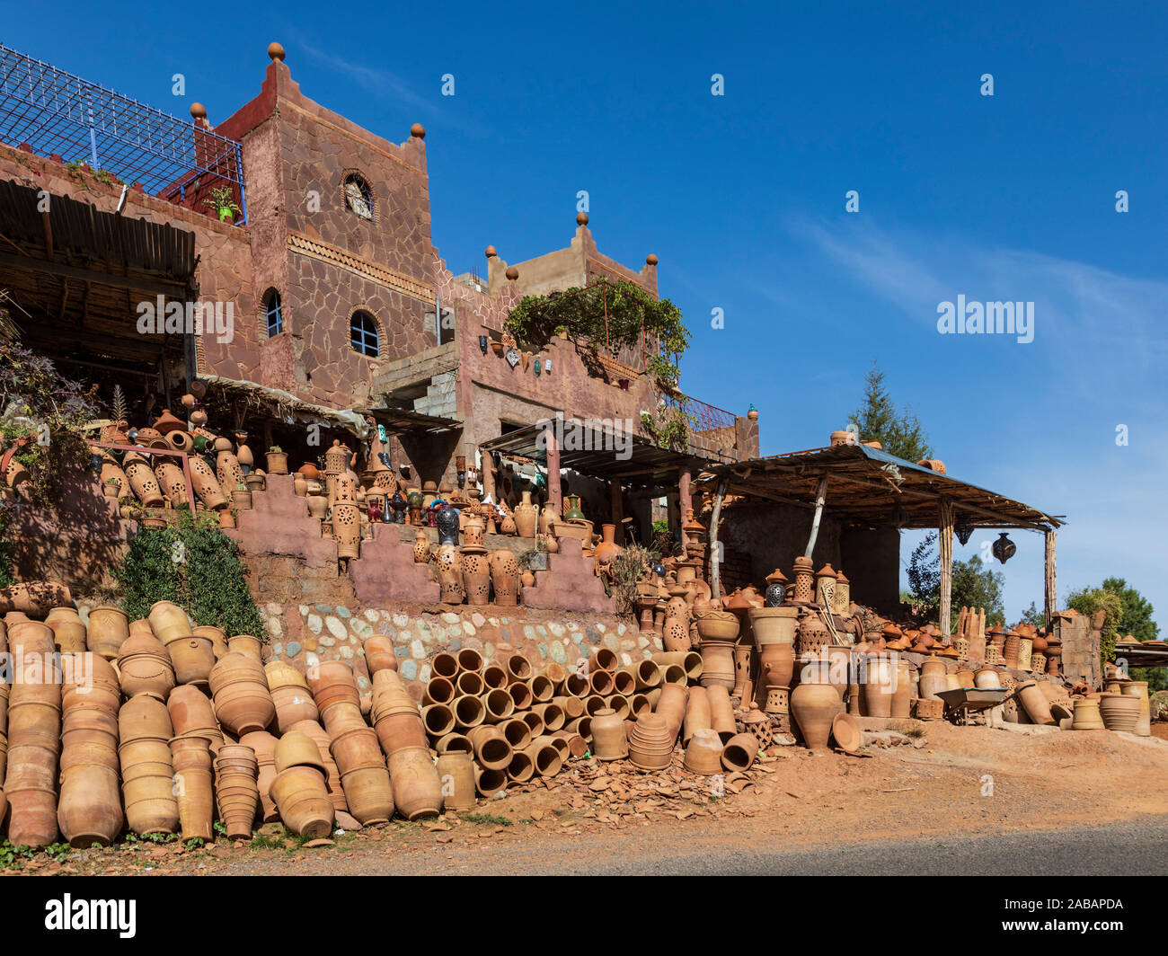 Pottery Ourika Valley High Atlas Near Marrakech Marocco Maghreb North Africa Stock Photo Alamy