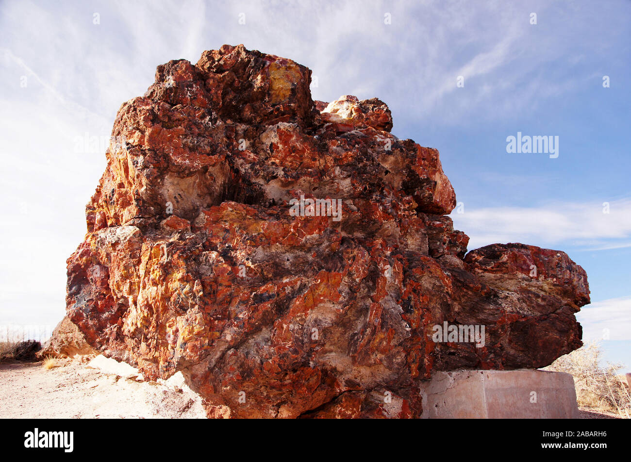 Der Petrified-Forest-Nationalpark ist ein Nationalpark der Vereinigten Staaten im Nordosten Arizonas. Stock Photo