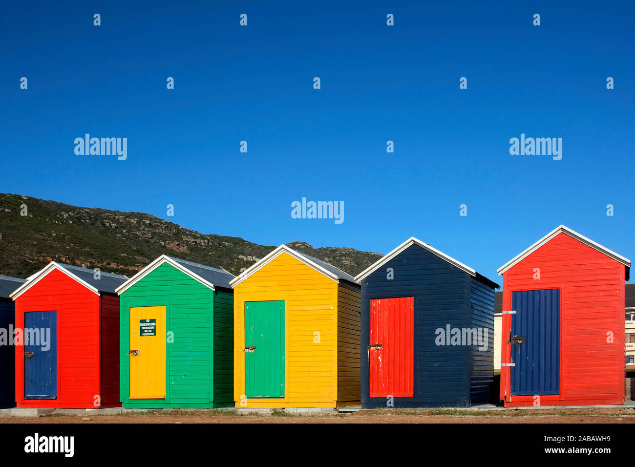 Strandhuetten, Umkleidekabinen, Kapstadt, Suedafrika, Stock Photo