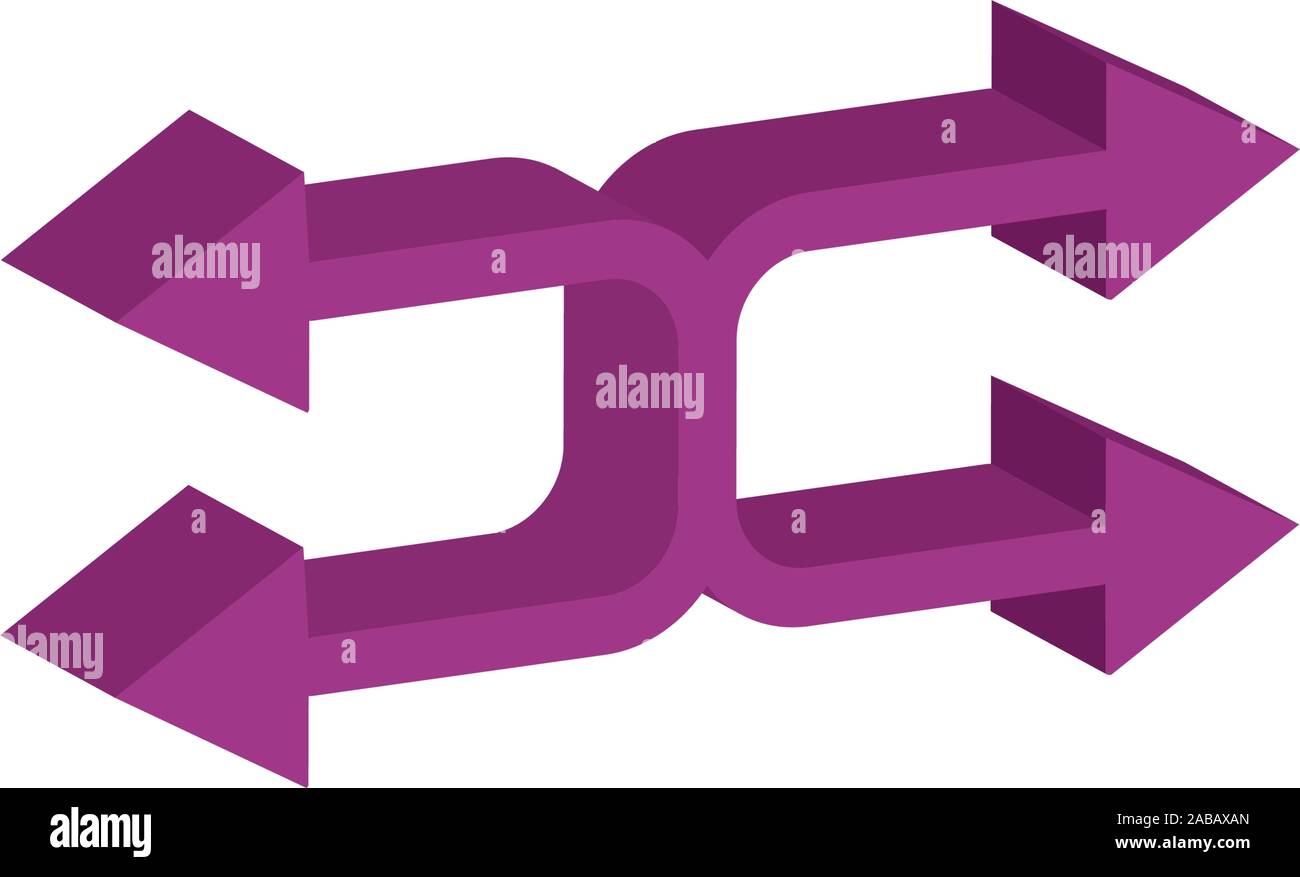 right and left arrows 3d style icon vector illustration design Stock ...
