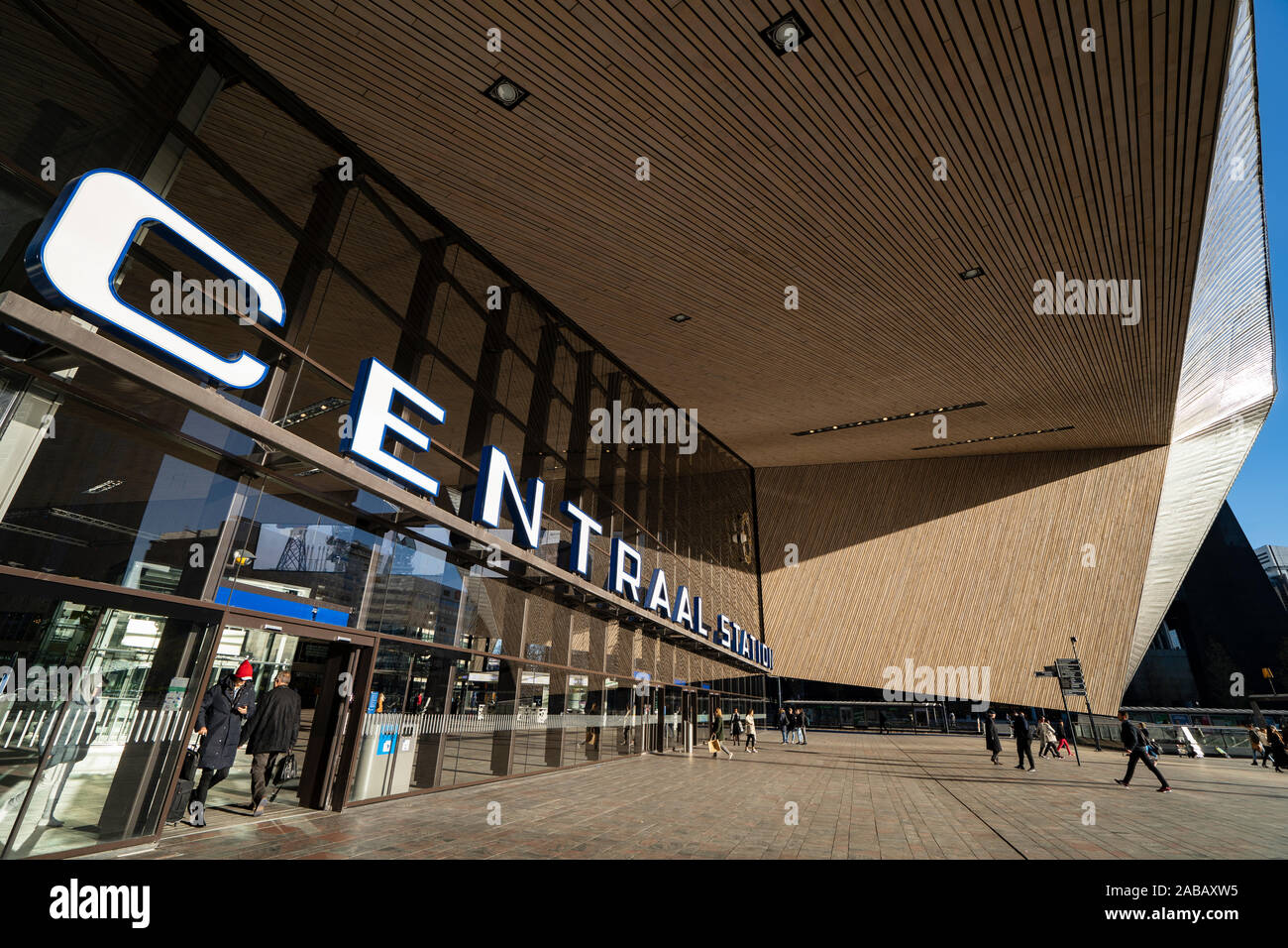 Exterior of new Centraal Station in Rotterdam, The Netherlands Stock Photo