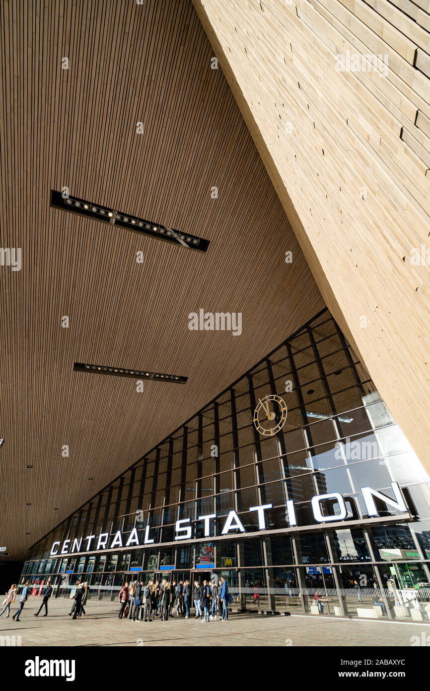 Exterior of new Centraal Station in Rotterdam, The Netherlands Stock Photo