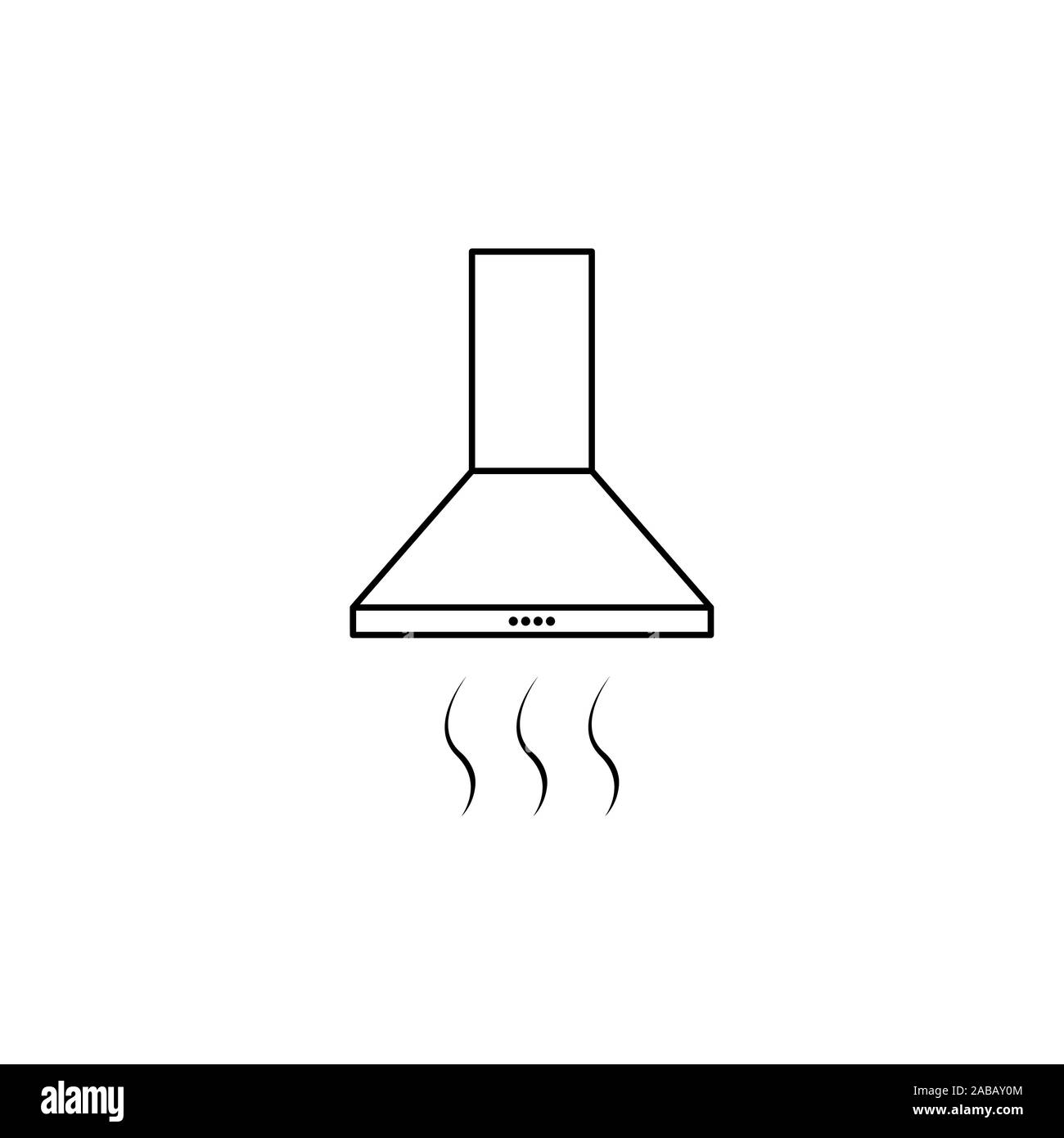 kitchen hood vector icon line. Exhaust hood. Range hood. Kitchen ventilation sign. Stock Vector