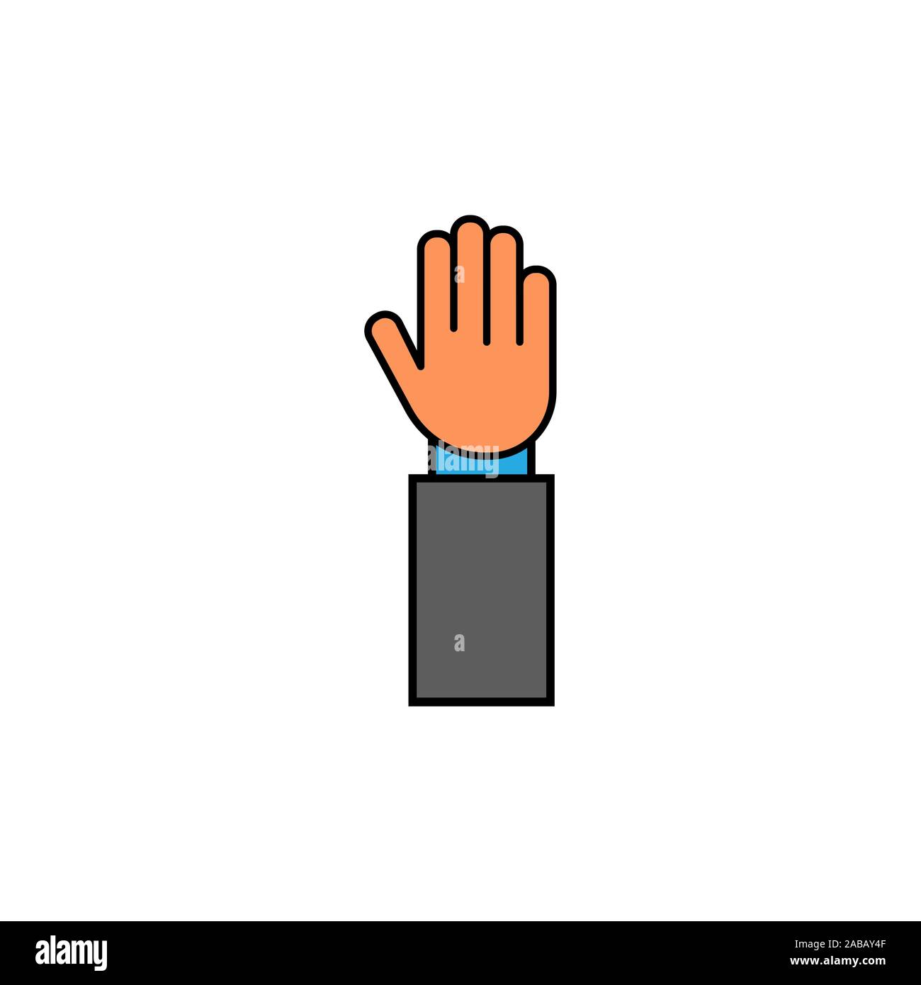 hand icon vector color Stock Vector