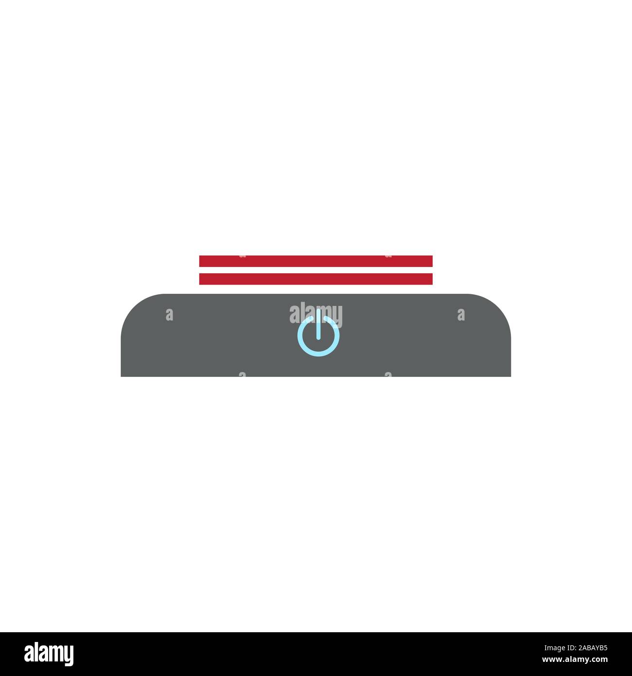 Desktop (Tabletop) electric stove icon Stock Vector