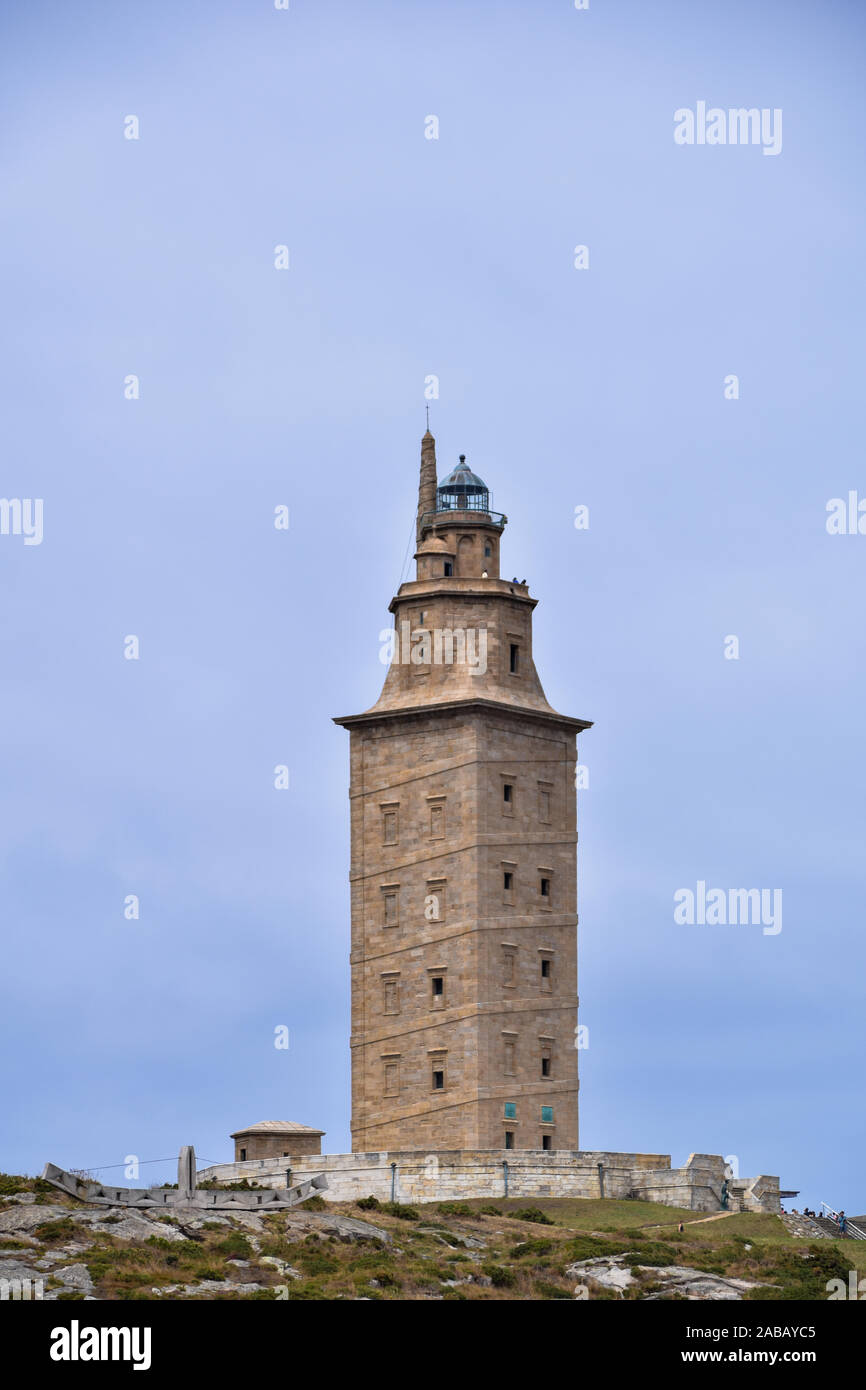 Hercules tower (lighthouse), La Coruna ( Spain Stock Photo - Alamy