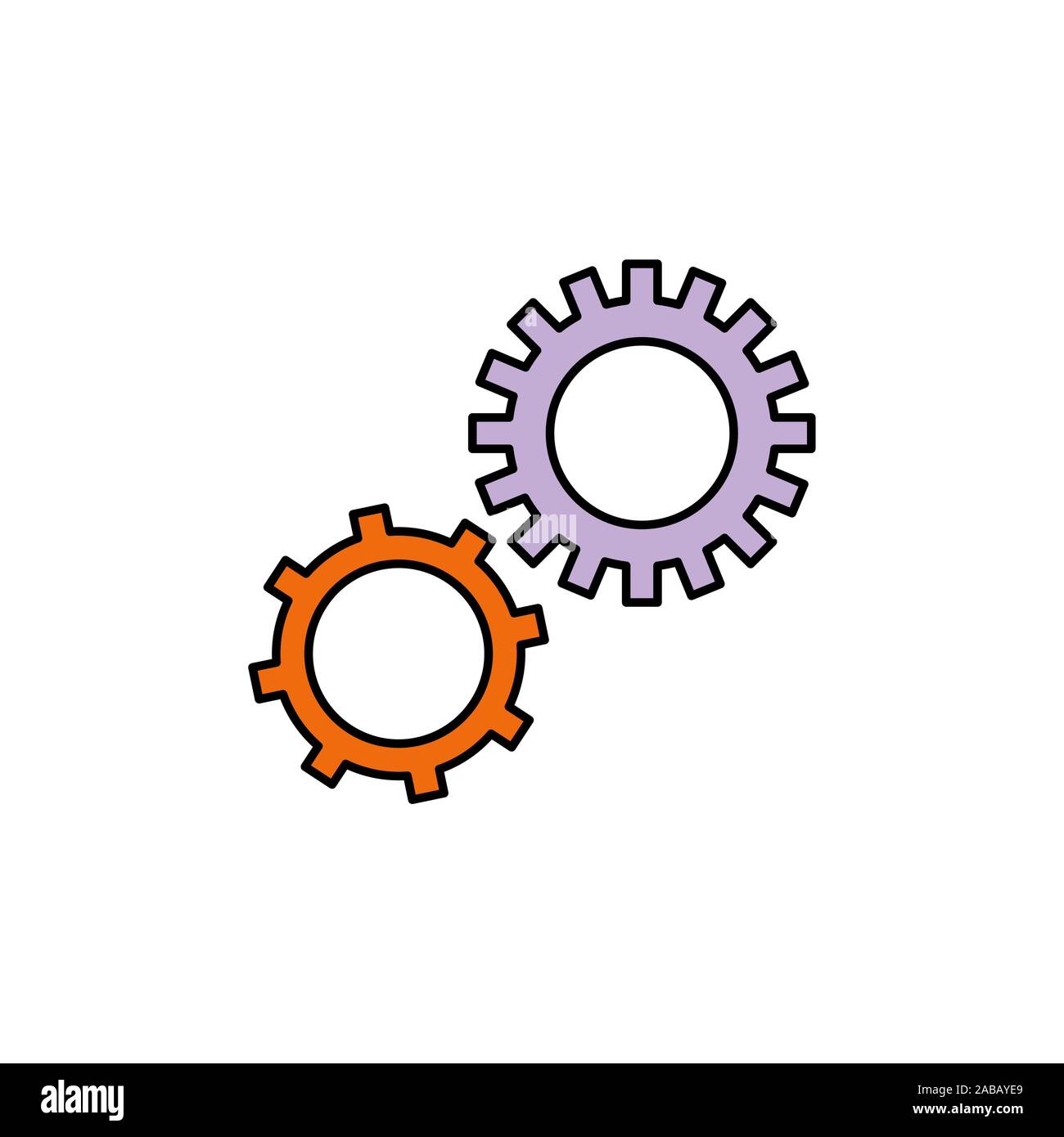 gears vector color icon Stock Vector