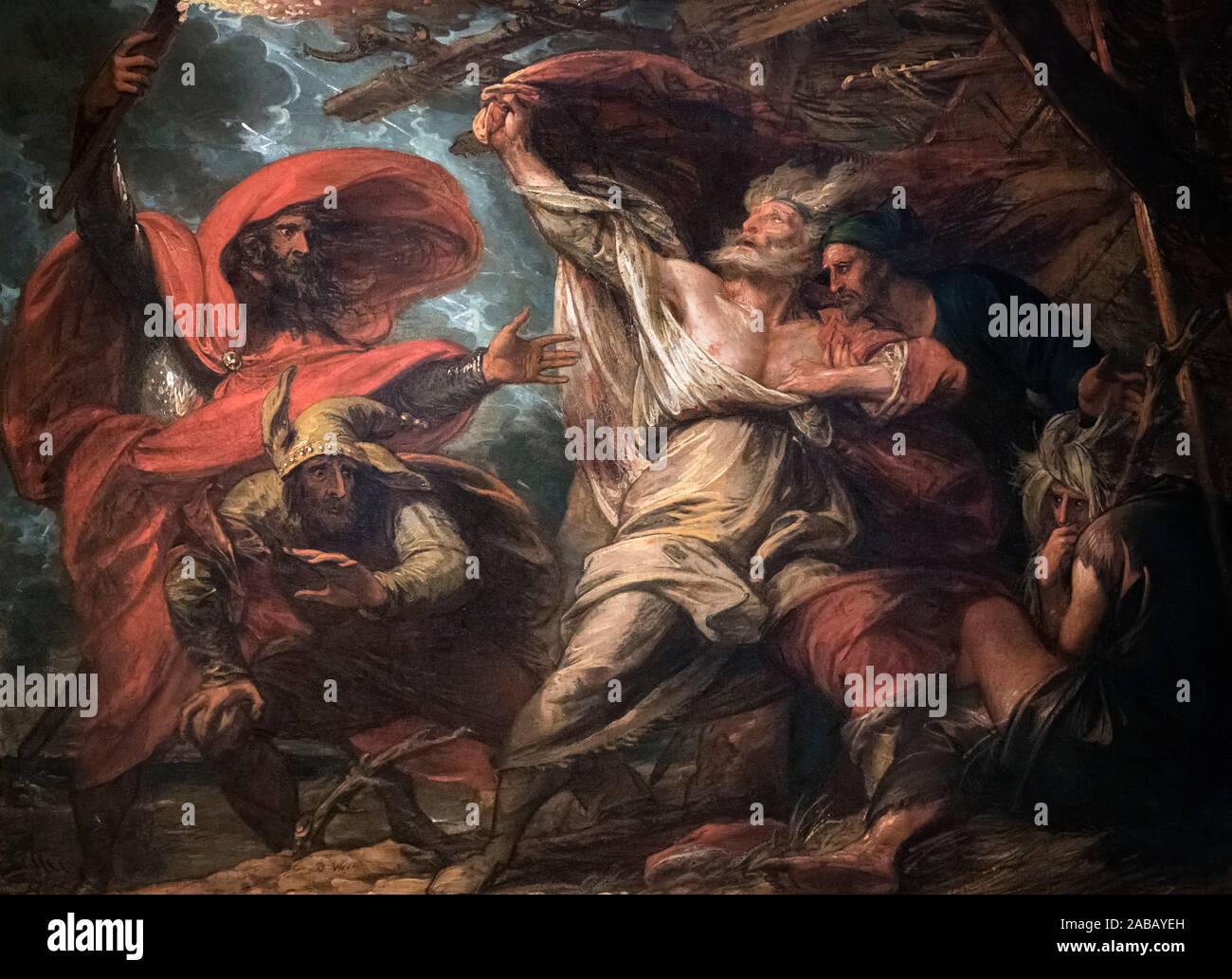 King Lear by Benjamin West (1738-1820), oil on canvas, 1788. Stock Photo