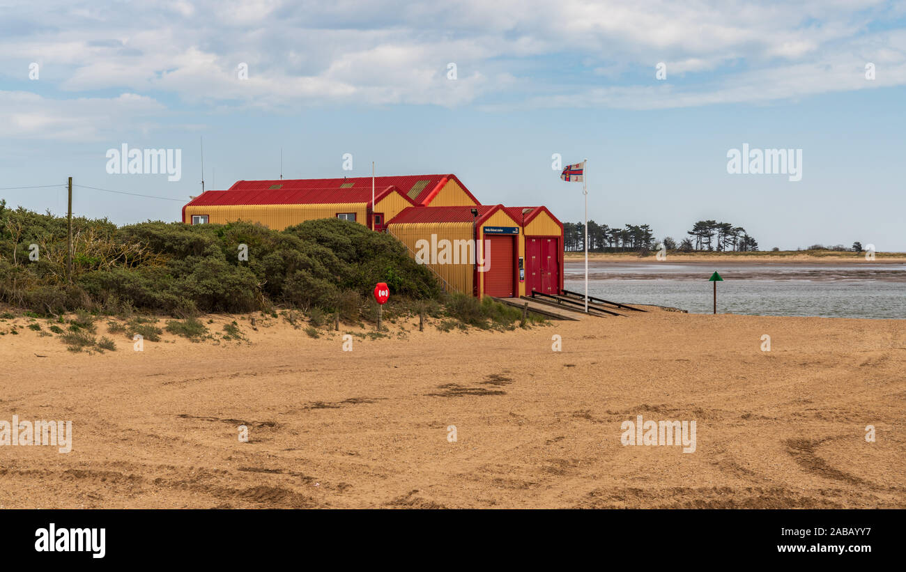 Wells-next-the-Sea, Norfolk, England, UK - April 24, 2019: The Wells Lifeboat Station Stock Photo