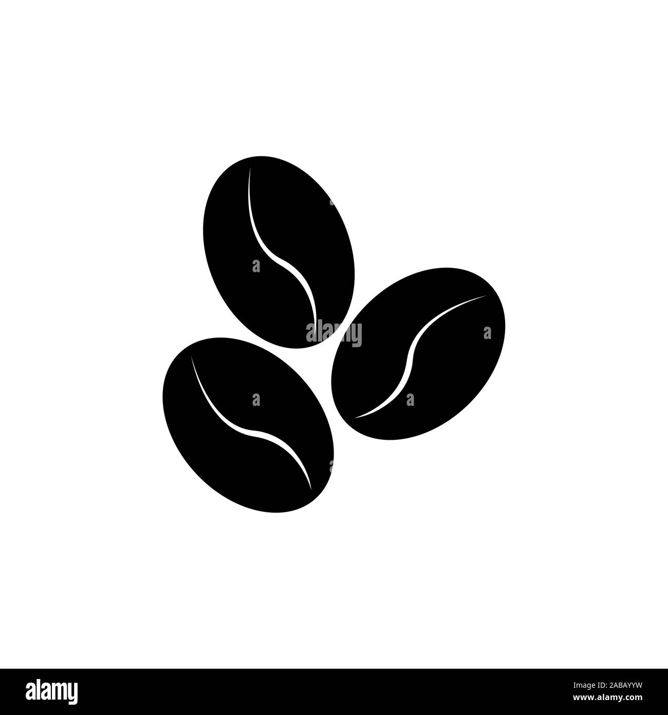 Coffee beans icon black Black and White Stock Photos & Images - Alamy