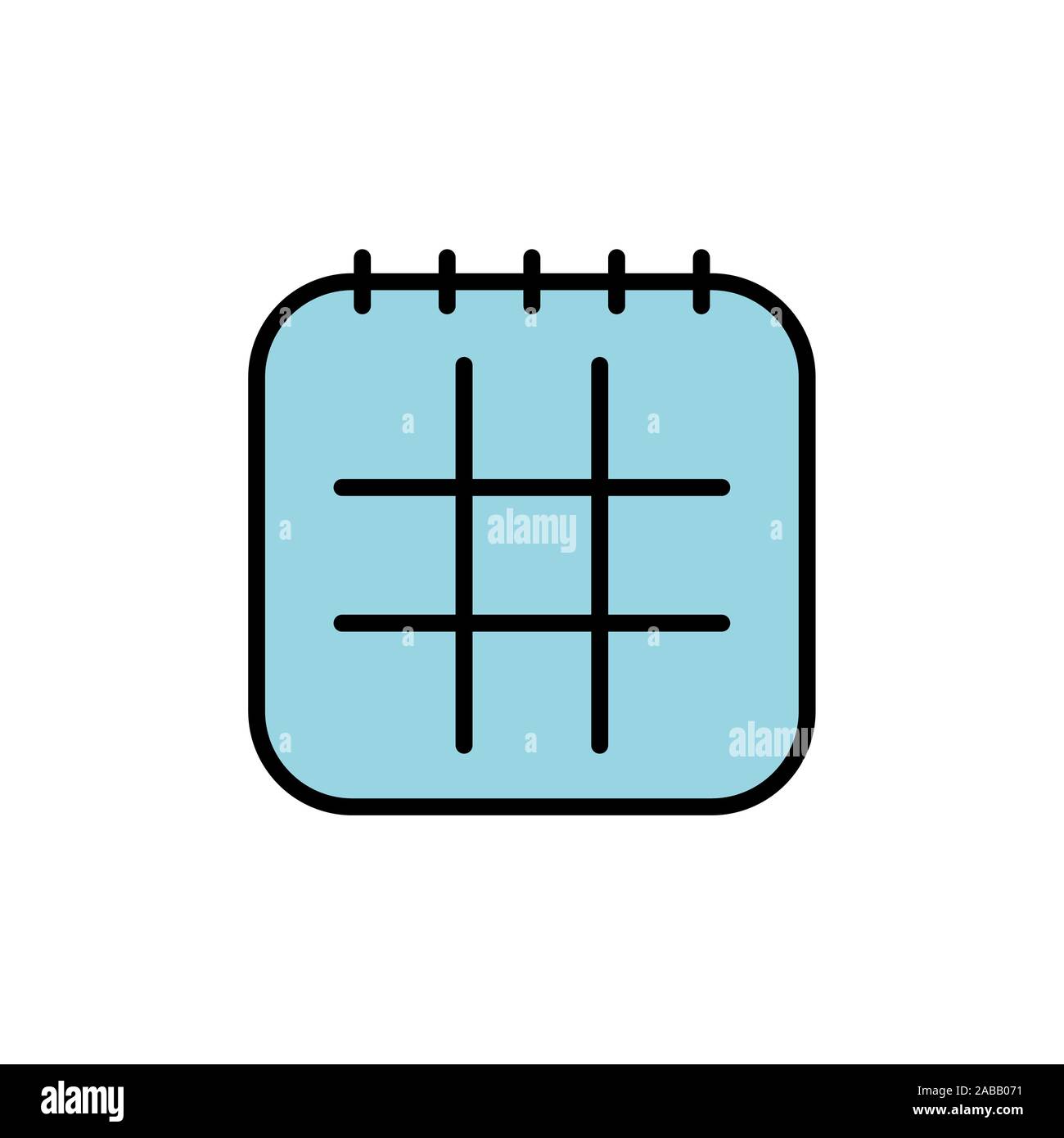 Calendar vector color icon on the wall. sign, symbol Stock Vector