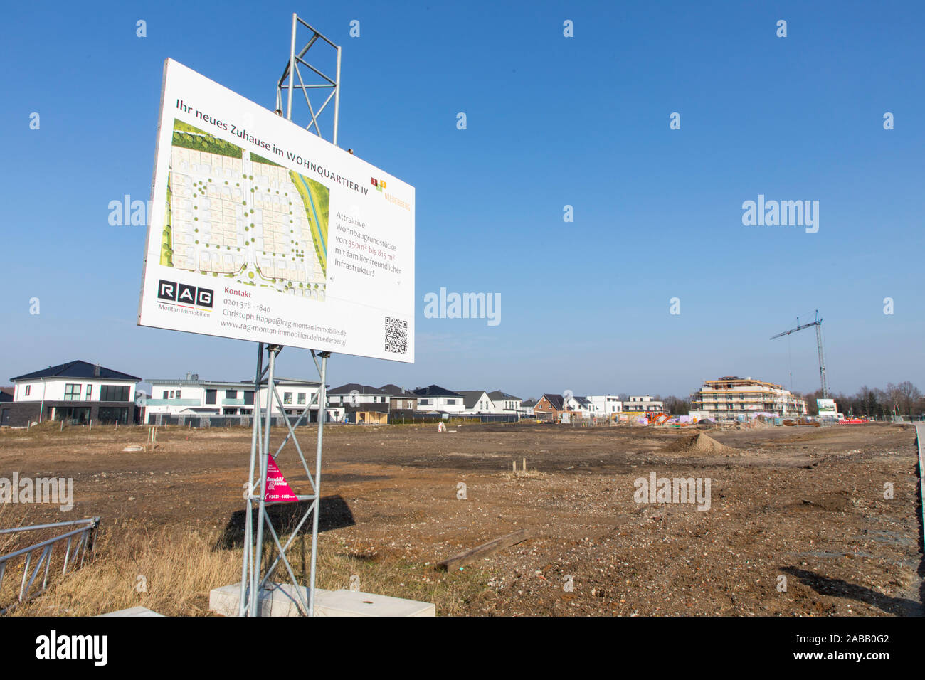 New housing estate at the former mine, coal mine Niederberg colliery ...