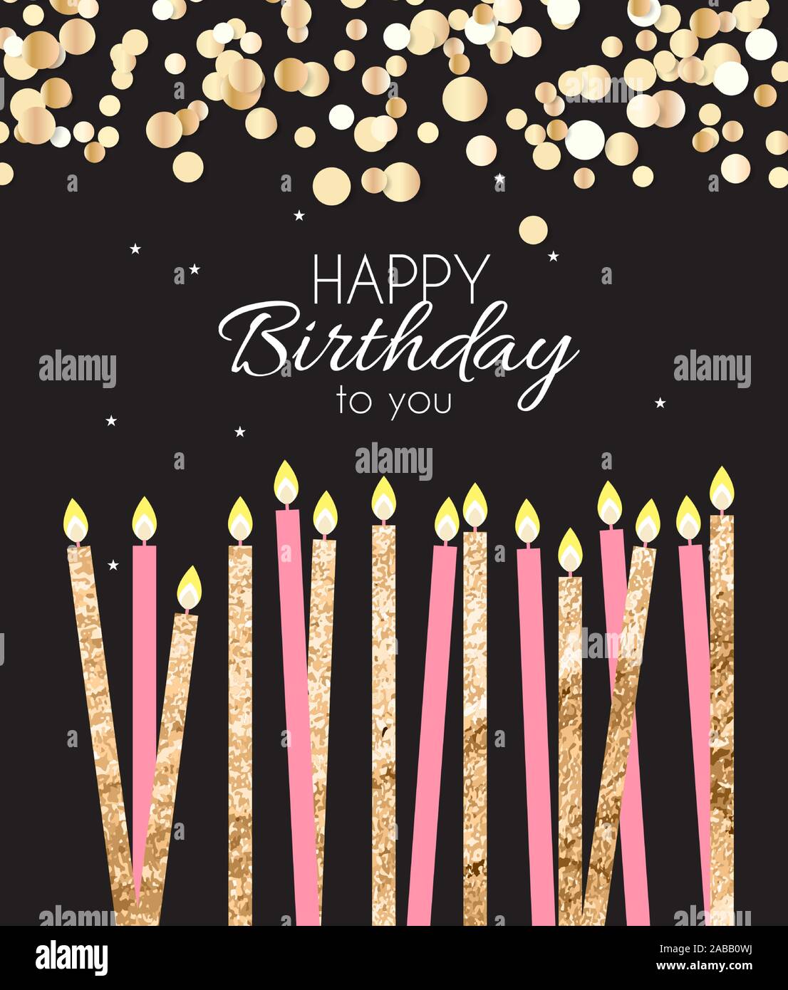 Birthday Background with Candles. Vector Illustration Stock Vector