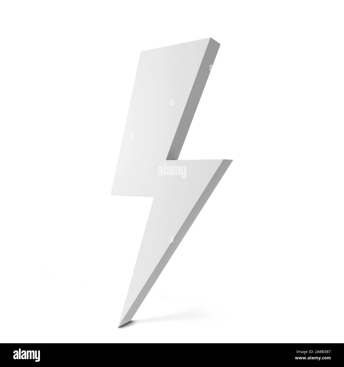 Lightning symbol. 3d illustration isolated on white background Stock Photo