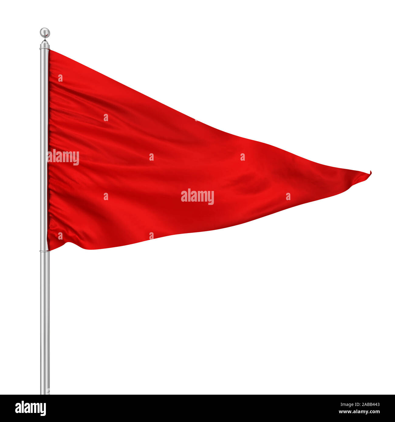 Triangle flag. 3d illustration isolated on white background Stock Photo