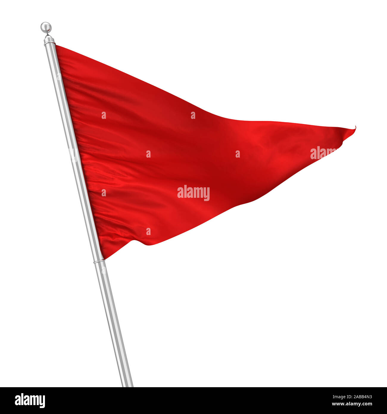Triangle flag. 3d illustration isolated on white background Stock Photo