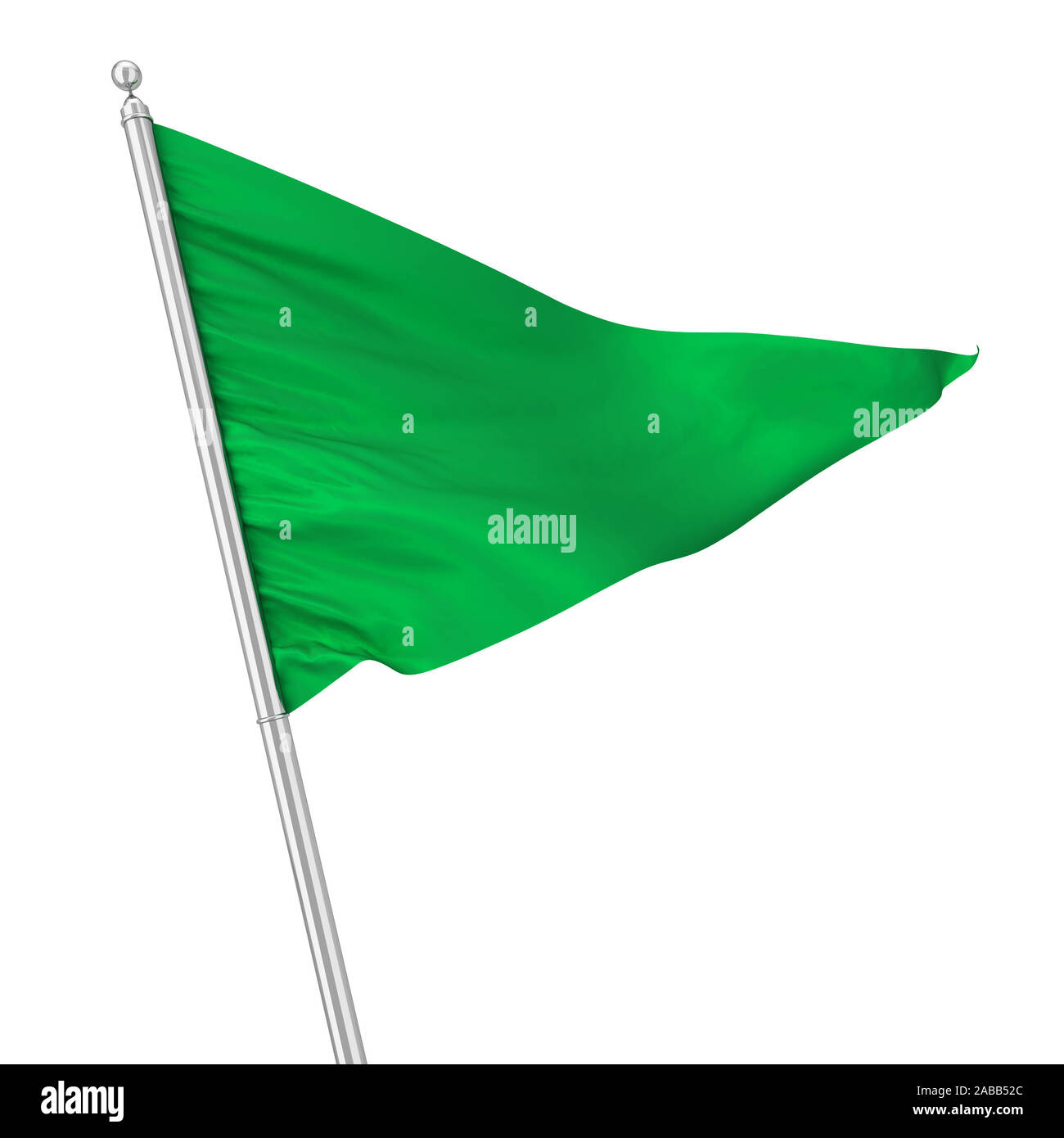 Triangle flag. 3d illustration isolated on white background Stock Photo