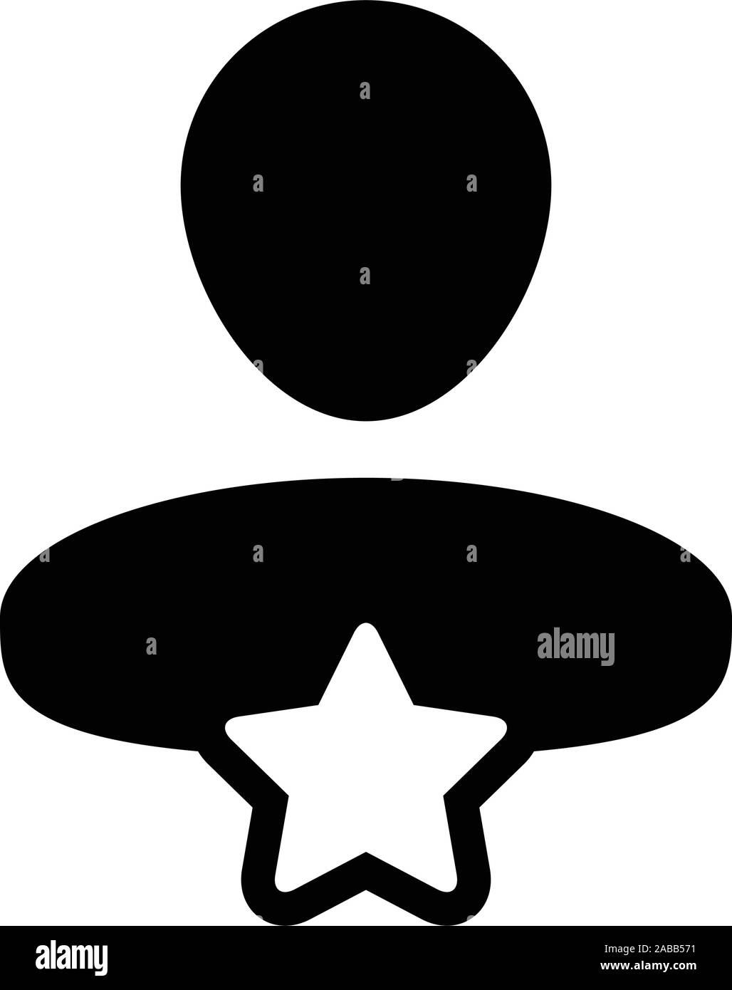 Designation icon vector with star male user person profile avatar ...