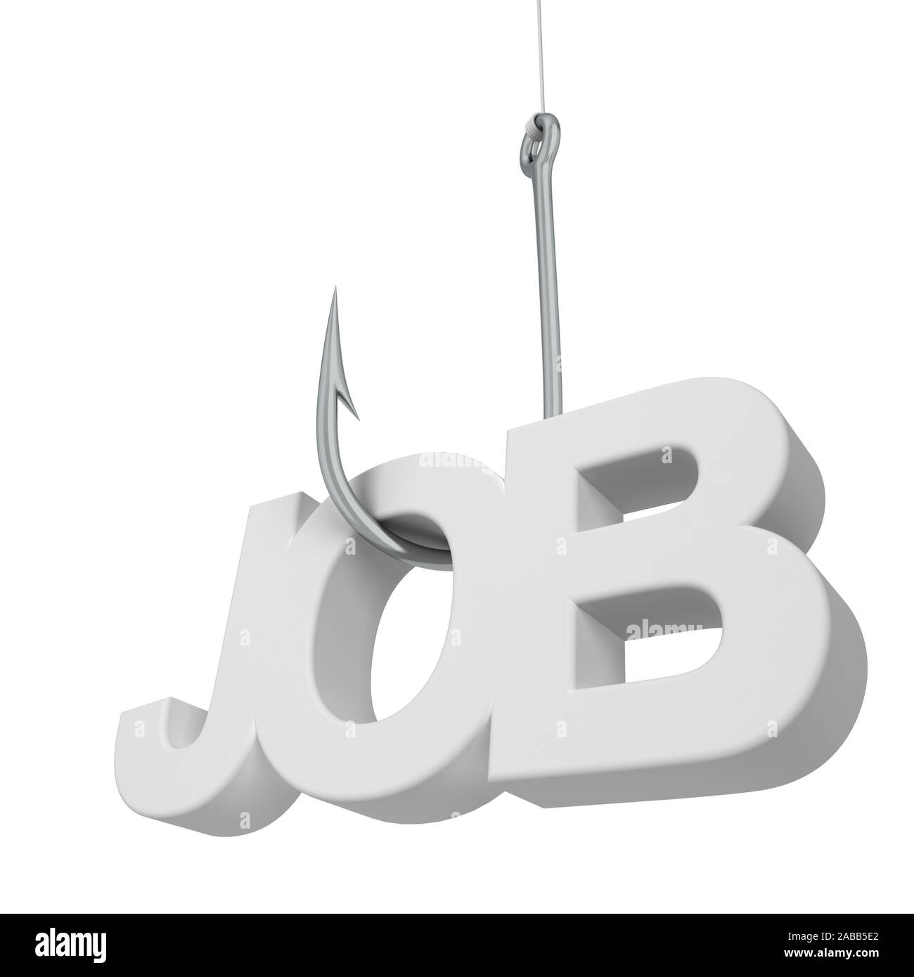 Job on a hook. 3d illustration isolated on white background Stock Photo Alamy