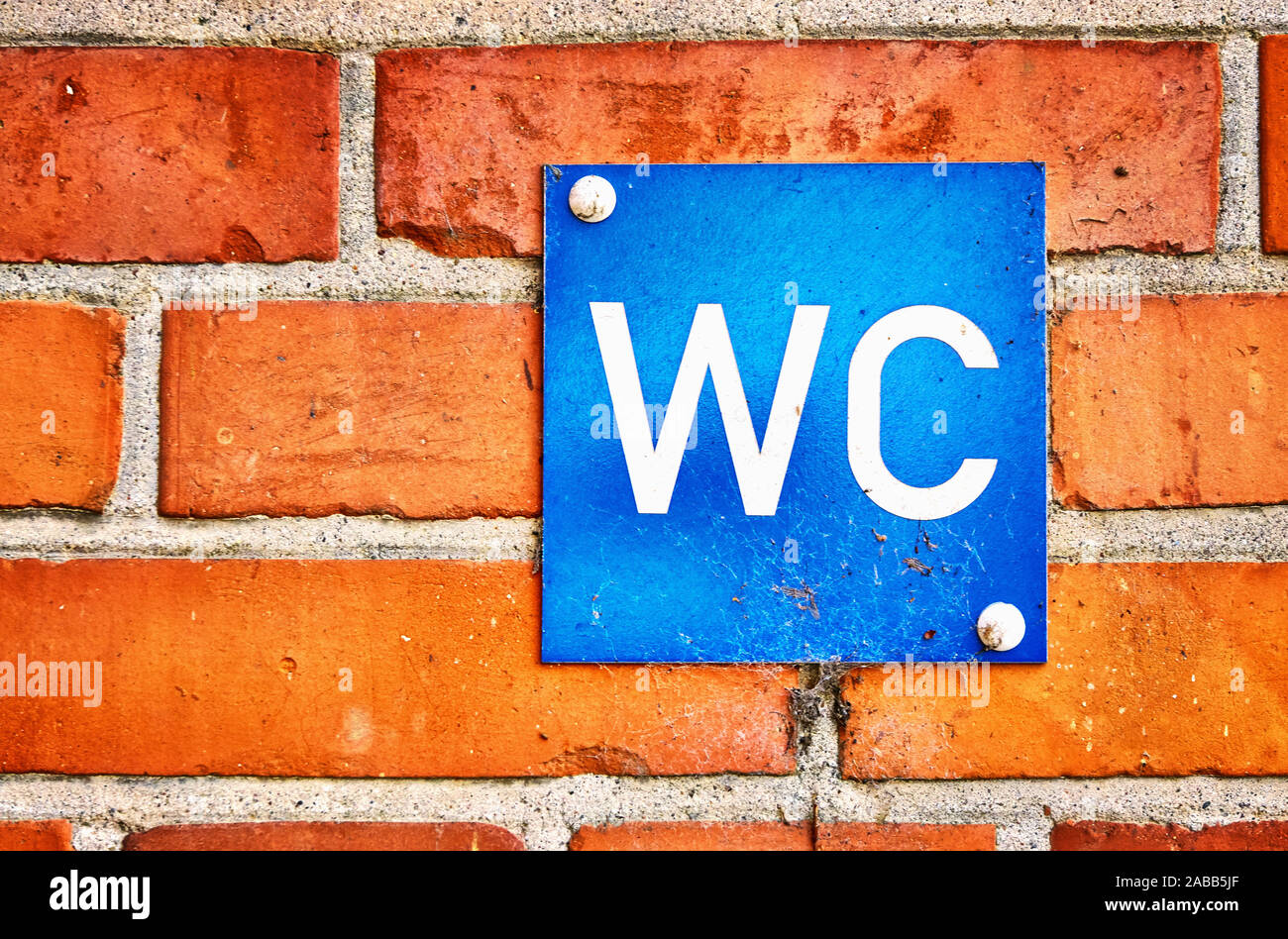 WC sign for toilet. Toilet means in German WC Stock Photo - Alamy