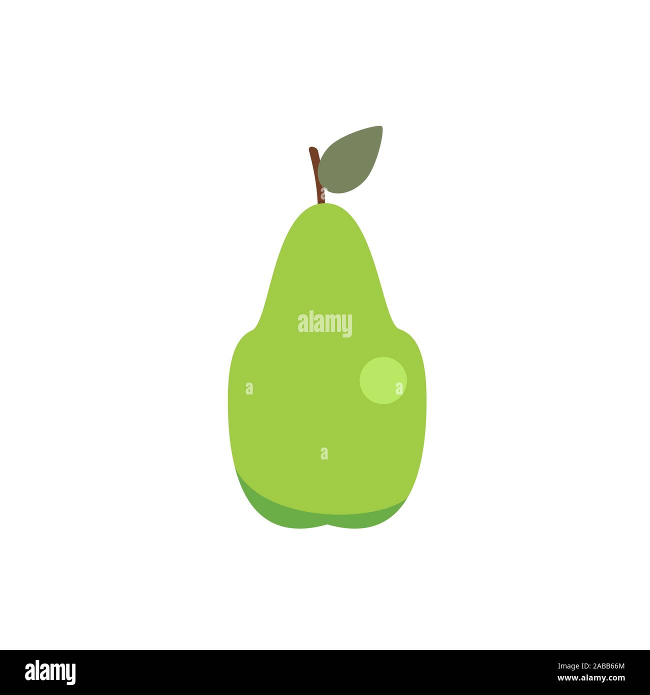 Green pear isolated on white background Stock Vector Image & Art - Alamy