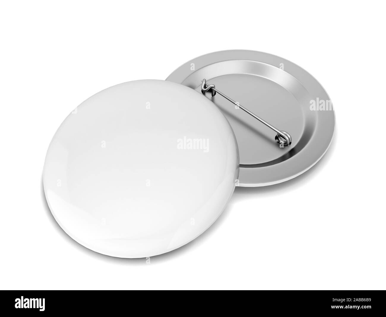 Blank badge. 3d illustration isolated on white background Stock Photo ...