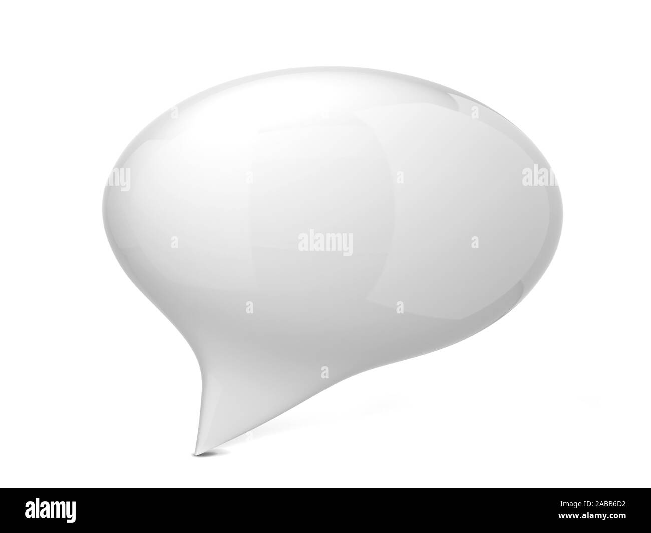 Speech bubble. 3d illustration isolated on white background Stock Photo ...