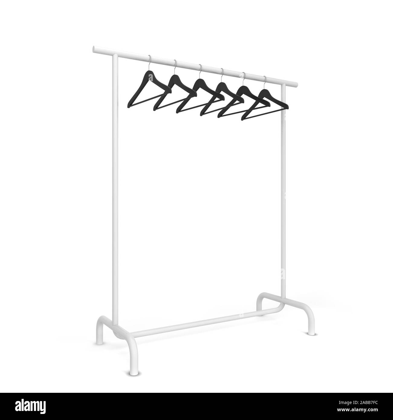 Clothing rack. 3d illustration isolated on white background Stock Photo